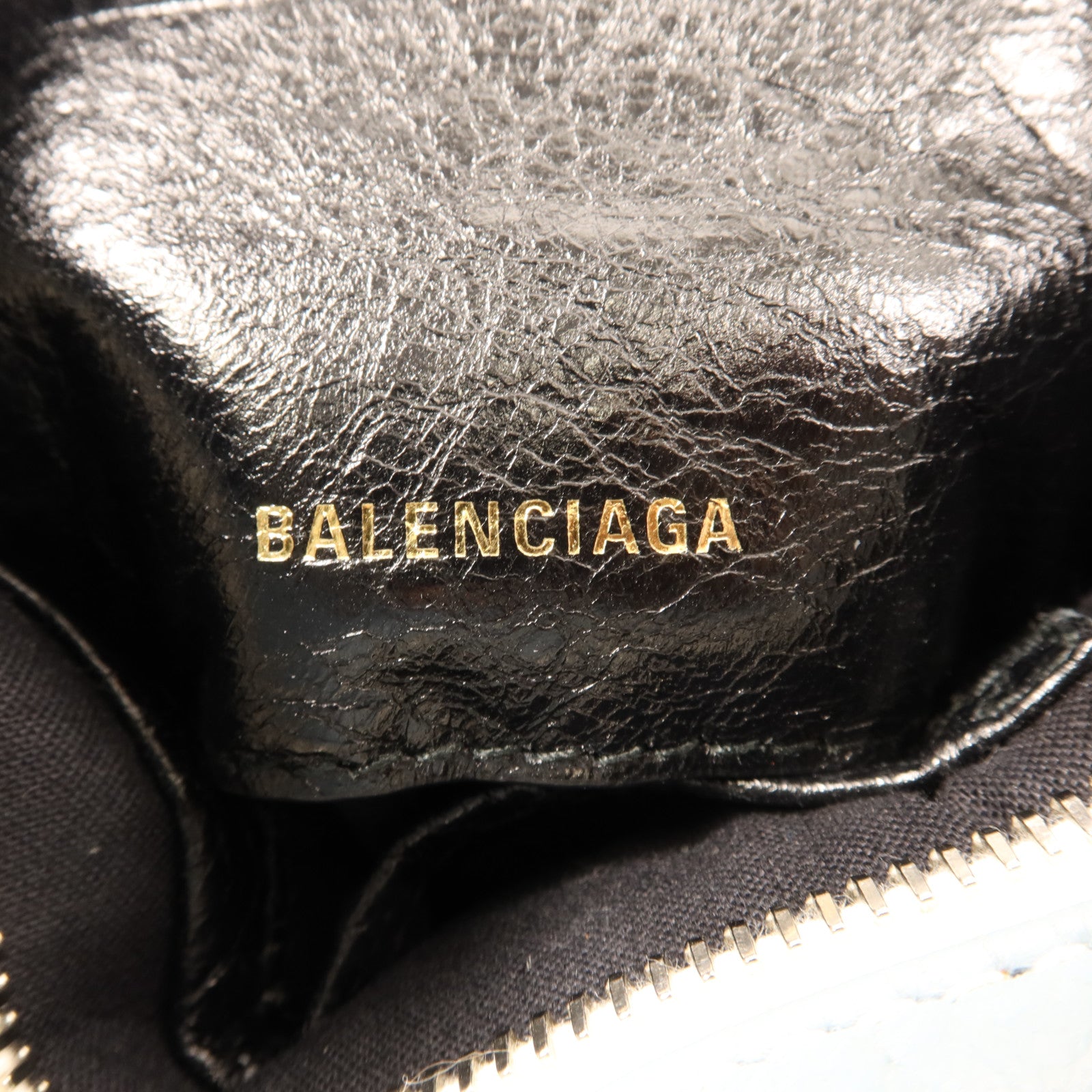 BALENCIAGA 牛皮皮革Shopper XXS銀扣手挽肩背兩用袋