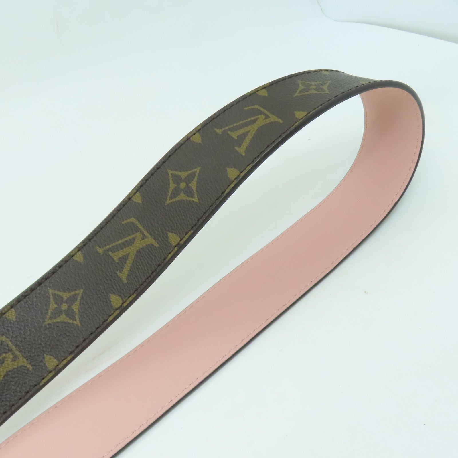 LOUIS VUITTON 【激減優惠】Monogram Shoulder Strap金扣肩背帶啡色/粉紅色