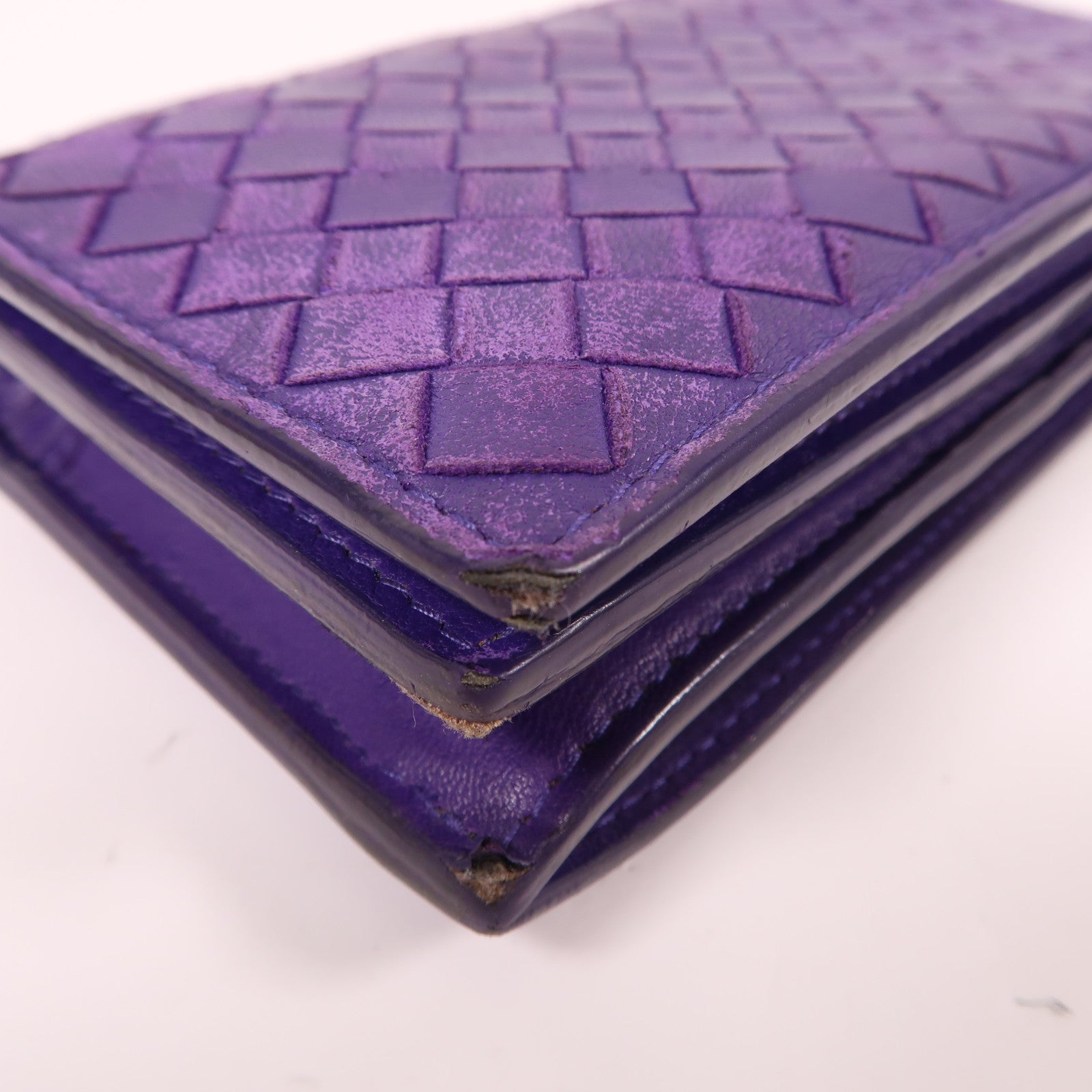 BOTTEGA VENETA 織紋皮革Wallet錢包紫色