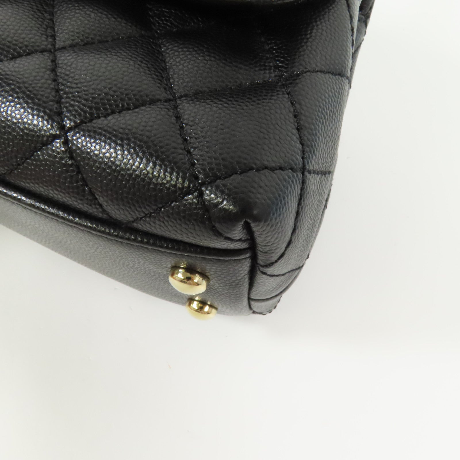 CHANEL 牛皮皮革Coco Handle Small金扣手挽肩背兩用袋