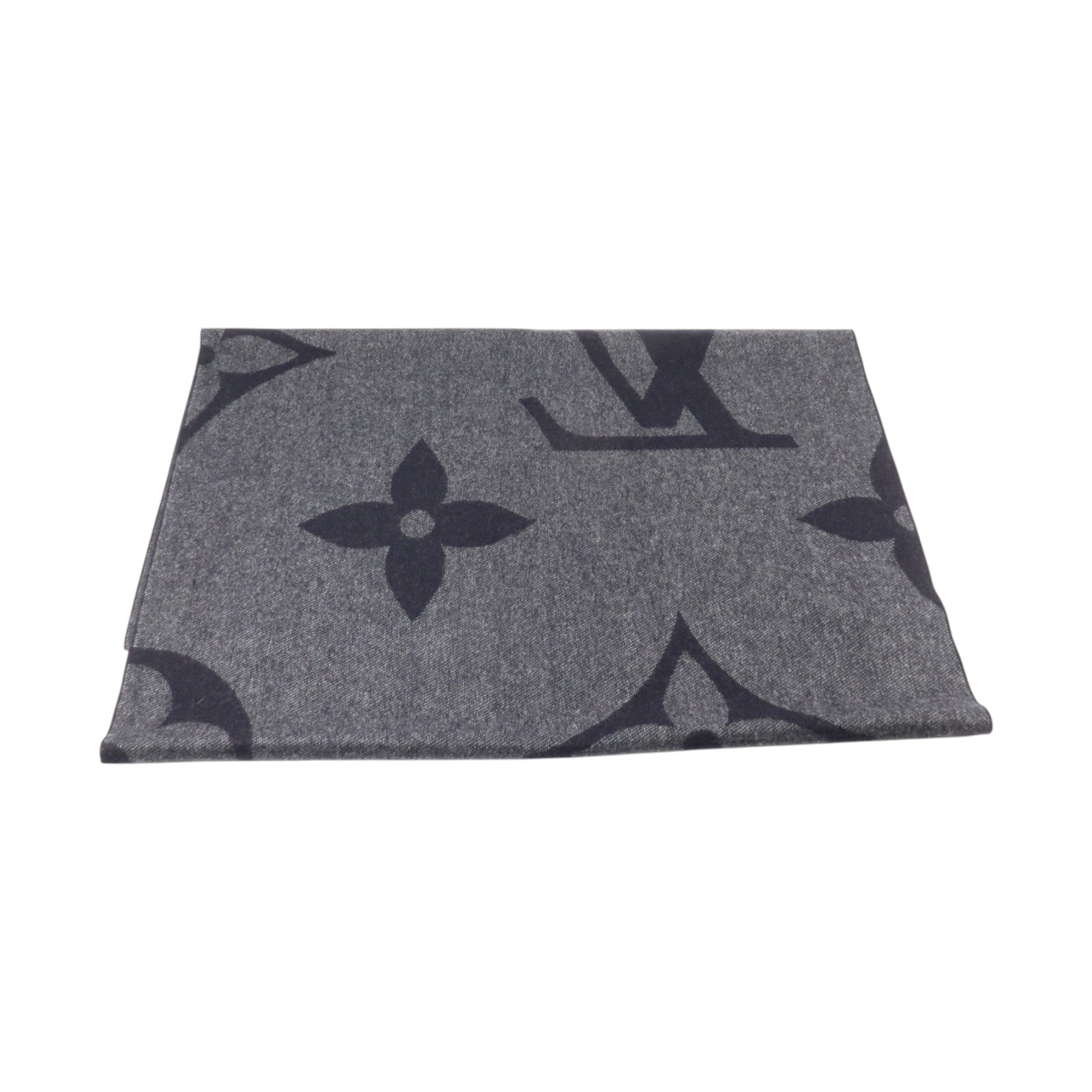 LOUIS VUITTON 羊絨Monogram Giant Scarf圍巾
