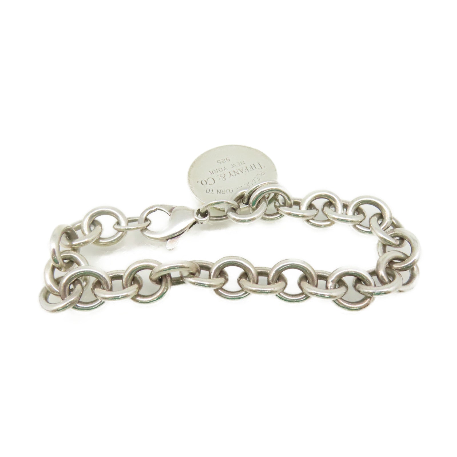 TIFFANY＆CO 【激減優惠】925純銀Circle Tag Charm Bracelet手鏈