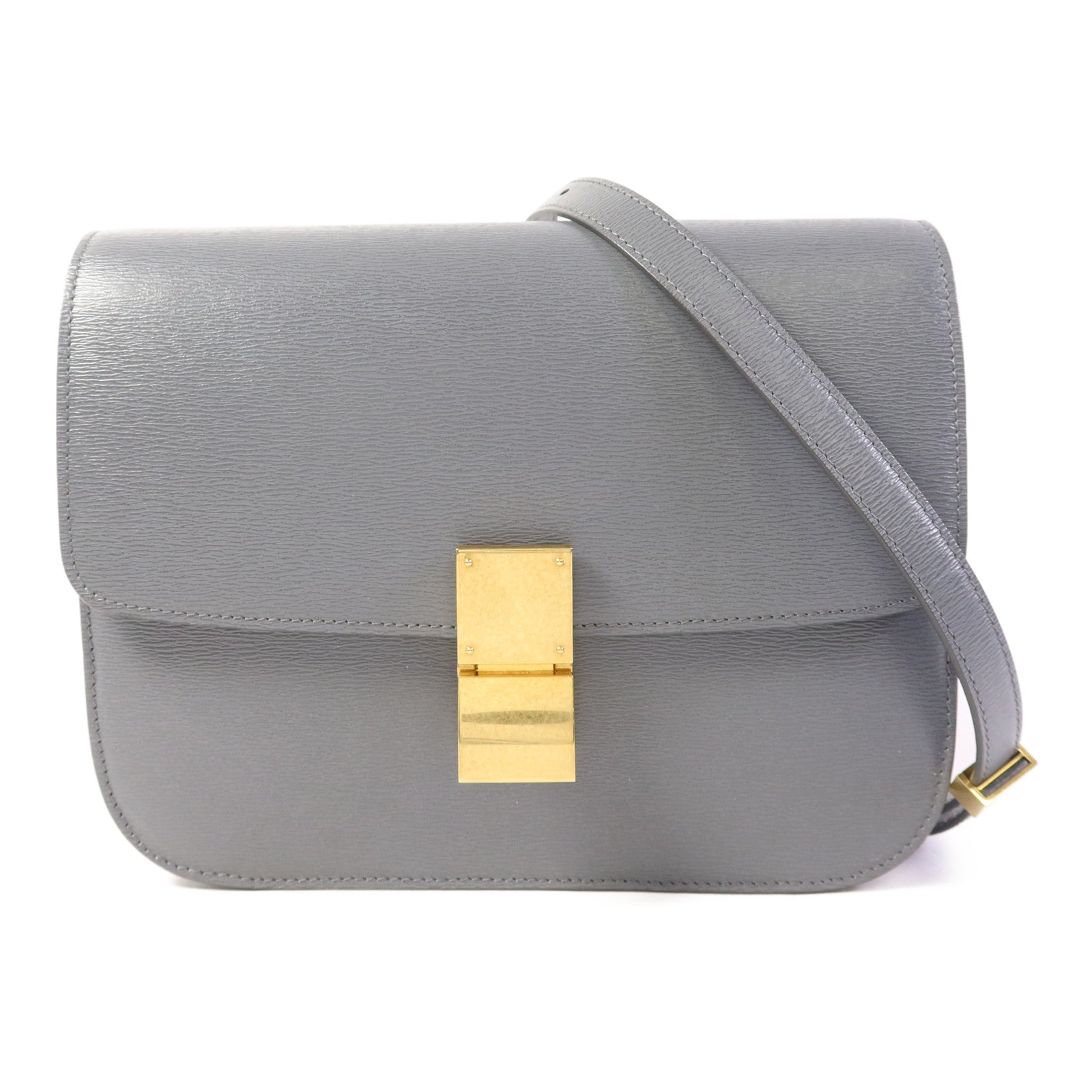 CELINE 【激減優惠】牛皮皮革Classic Box金扣肩背袋