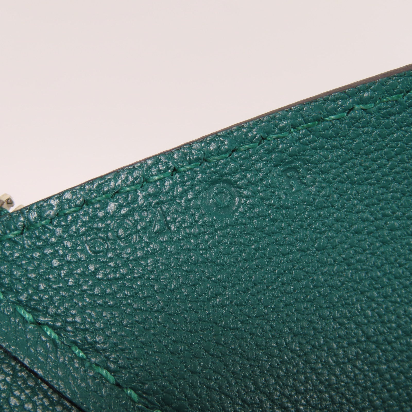 HERMES Evercolor皮革MaxiBox銀扣手挽袋綠色
