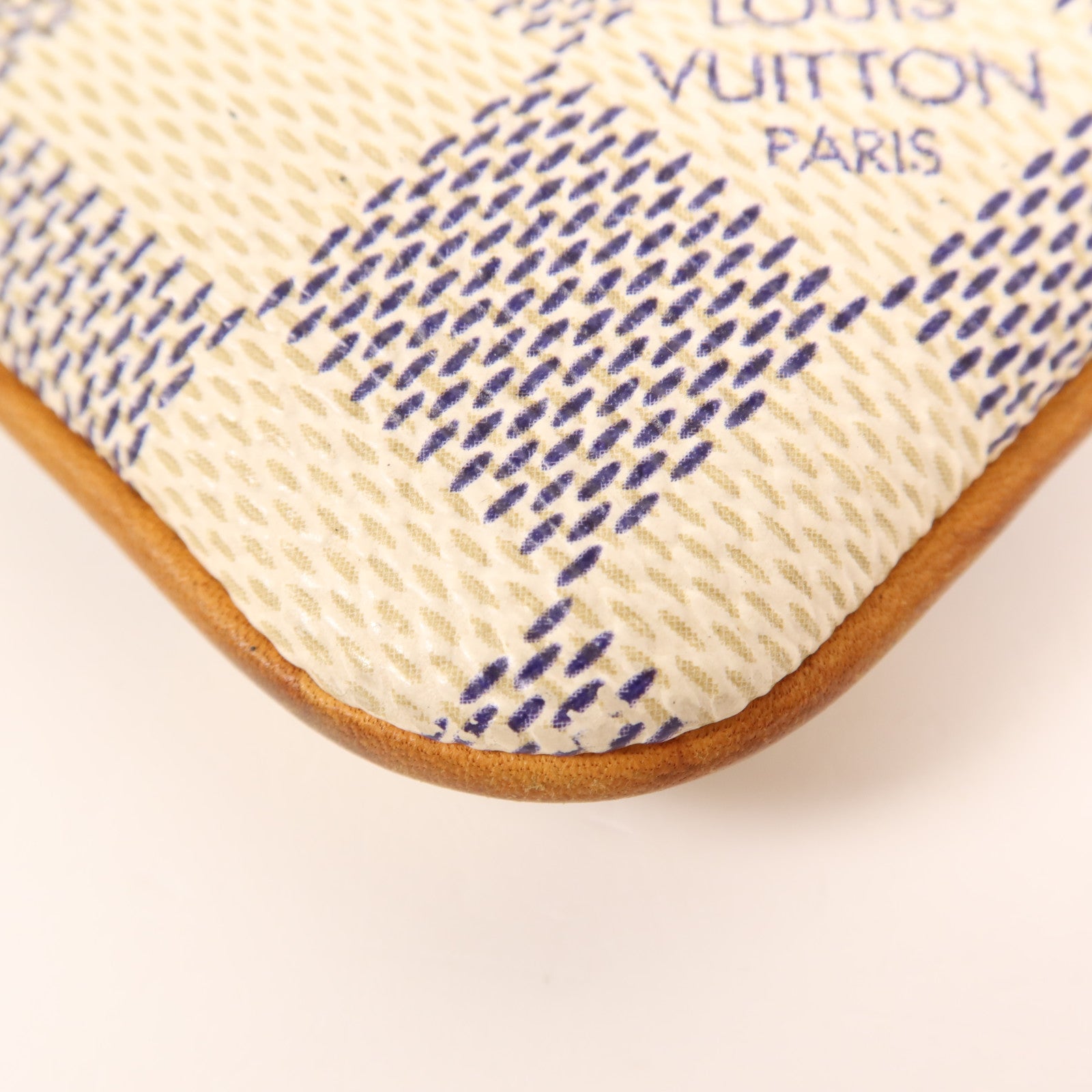 LOUIS VUITTON Damier Azur Pochette Mira金扣手拿包