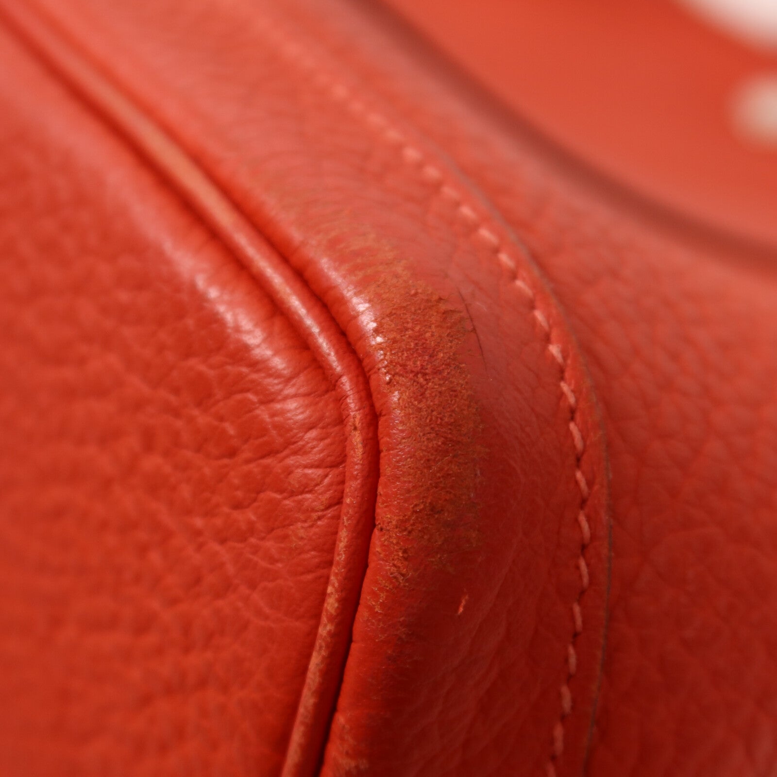 HERMES Clemence皮革Garden Party PM手挽袋Rouge Tomate