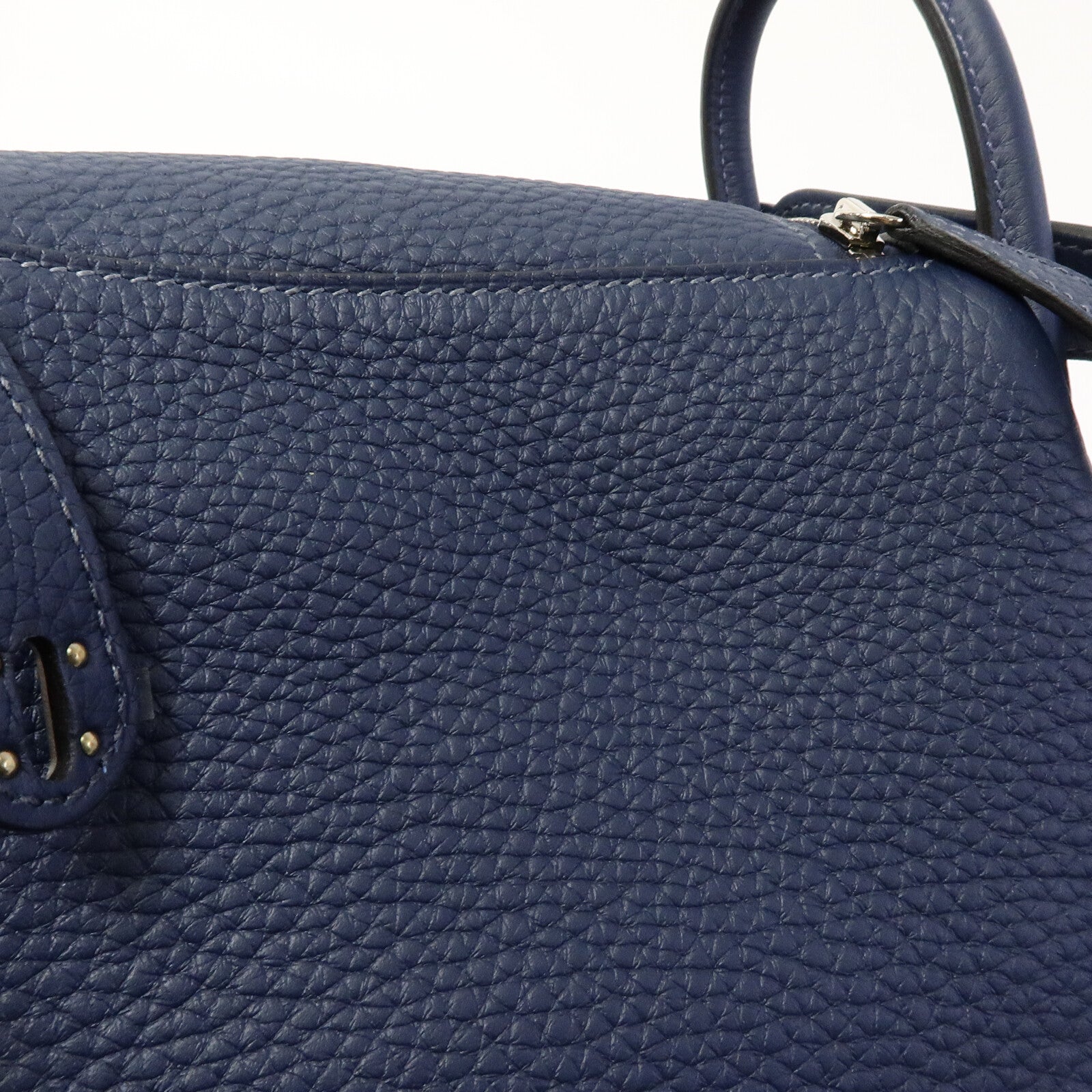 HERMES Clemence皮革Mini Lindy手挽肩背兩用袋Bleu De Prusse