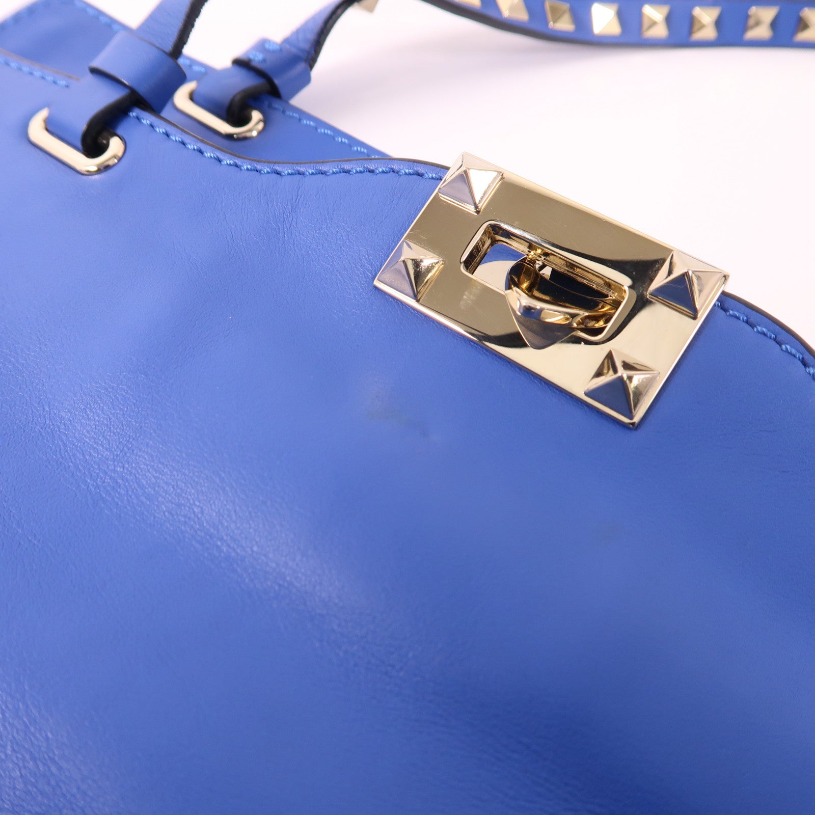 Valentino 【激減優惠】牛皮皮革2 Way Shoulder Bag金扣手挽肩背兩用袋