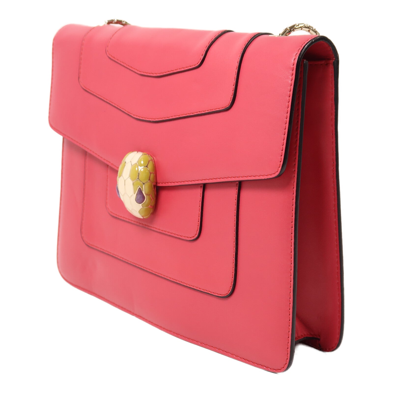 BVLGARI 牛皮皮革Shoulder Bag鏈帶肩背袋