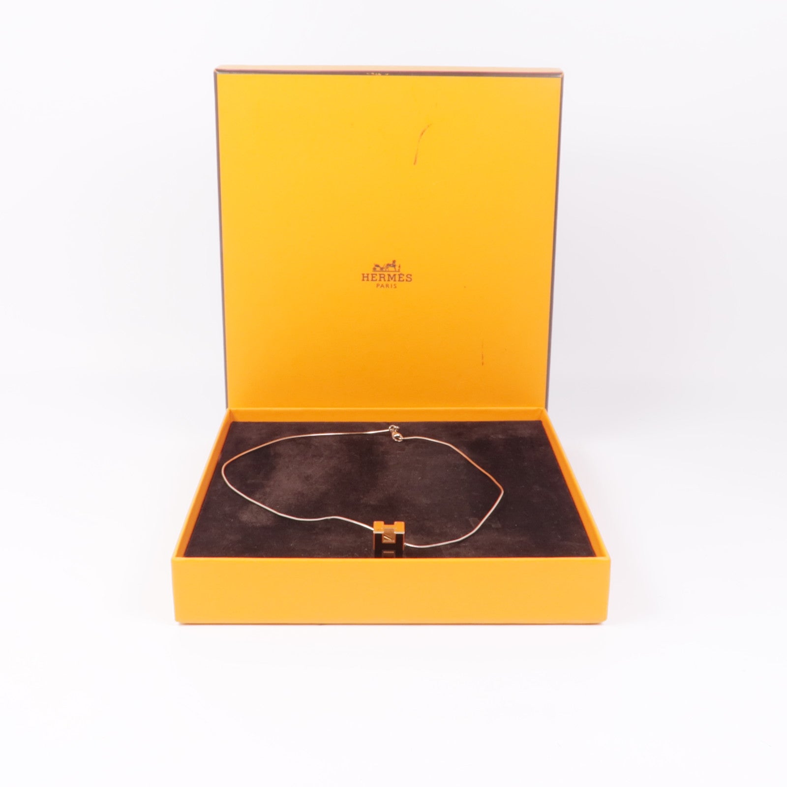 HERMES 金屬Cube d'H (H Cube) Necklace項鏈