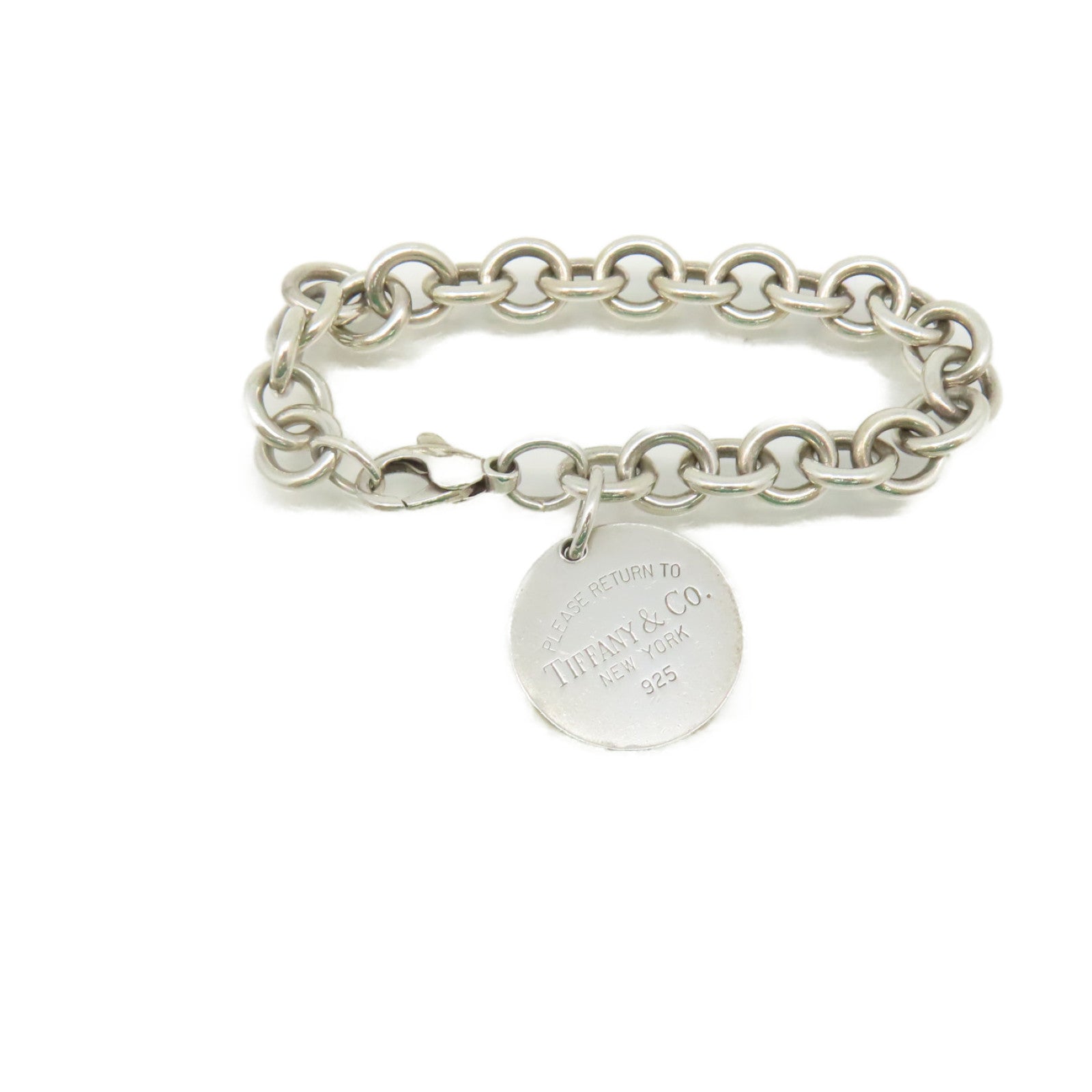 TIFFANY＆CO 【激減優惠】925純銀Circle Tag Charm Bracelet手鏈