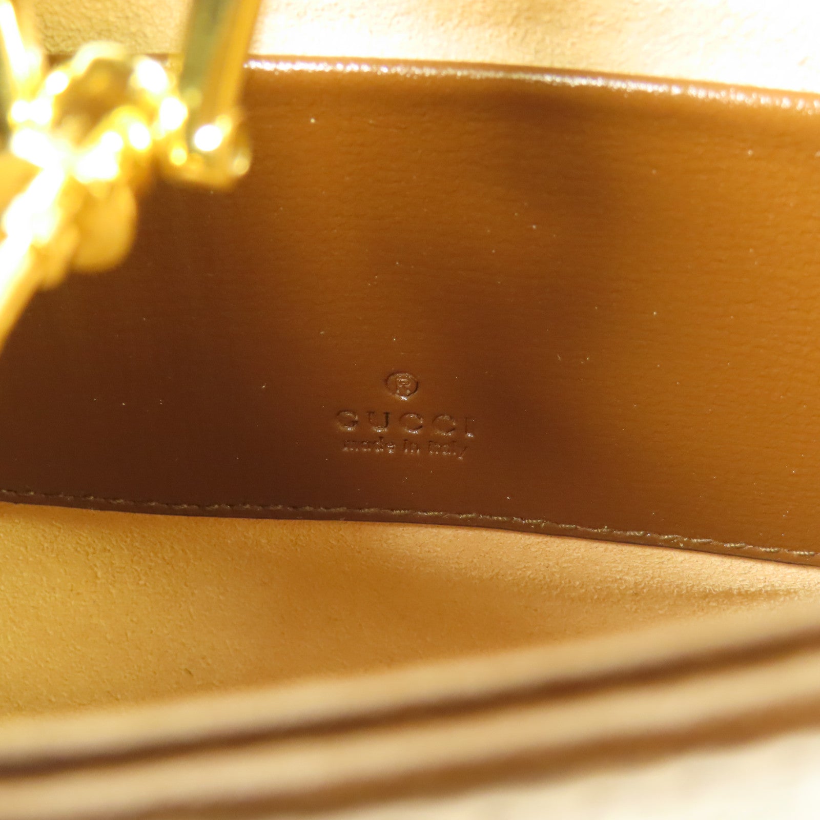 GUCCI 塗層帆布Jackie 1961 Mini金扣肩背袋