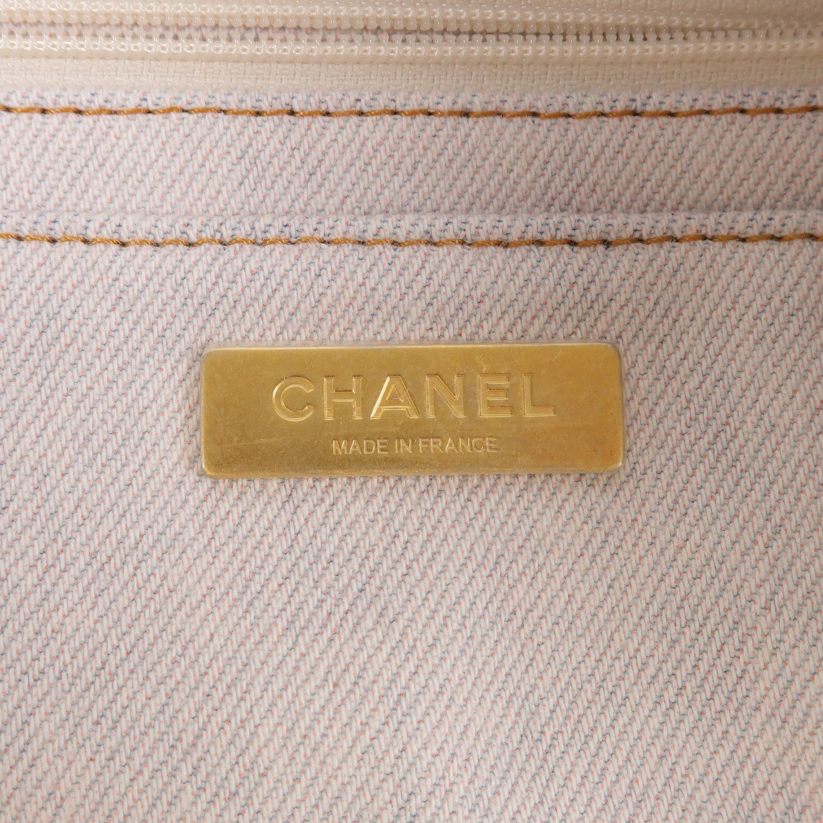 CHANEL CC GHW Tote Bag Canvas Pink / Yellow