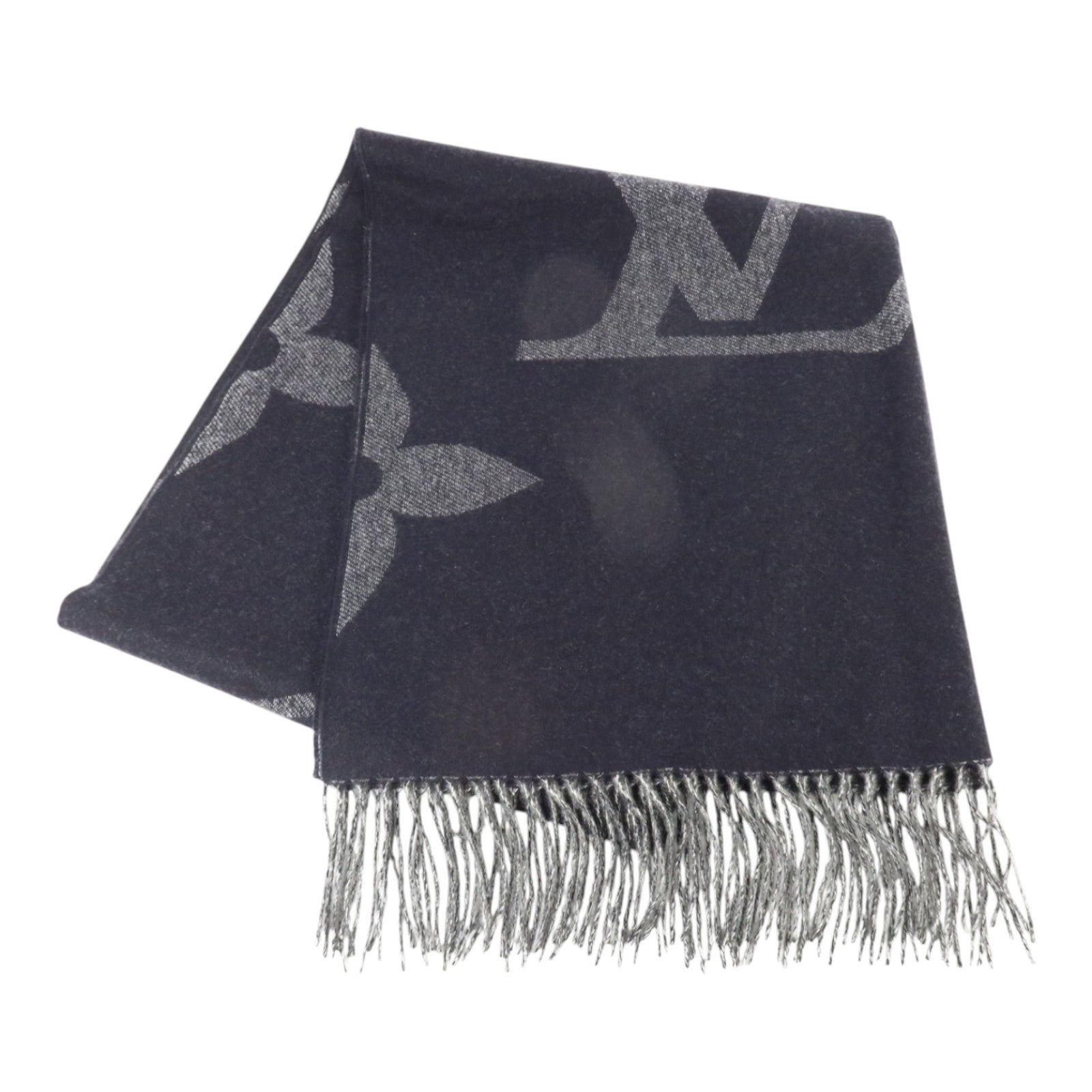 LOUIS VUITTON 羊絨Monogram Giant Scarf圍巾