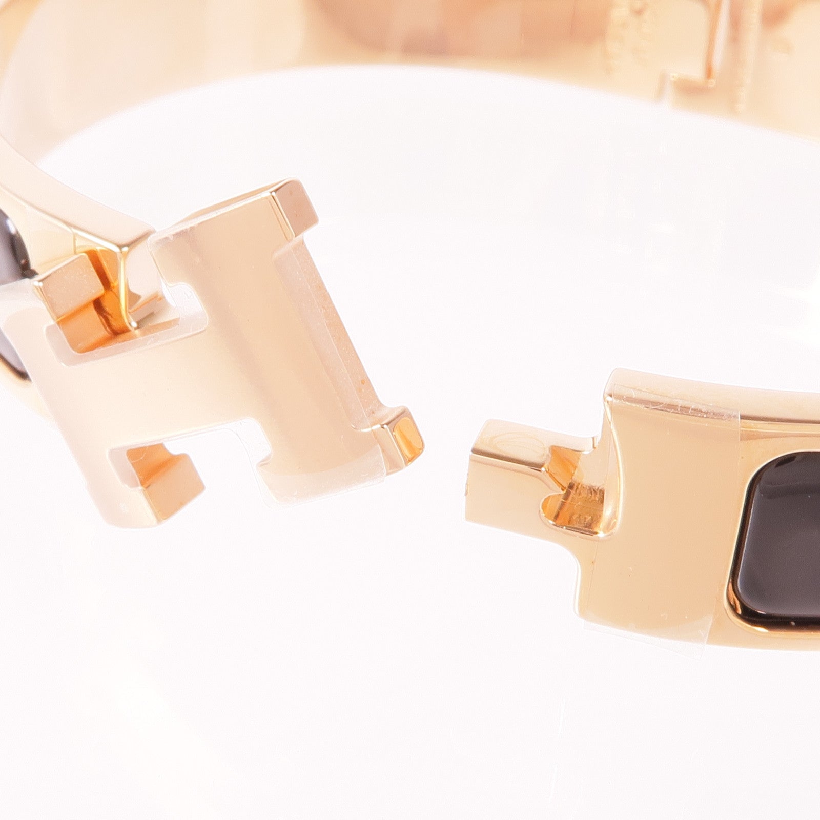 HERMES 金屬/琺瑯Clic H Bracelet手鐲Noir