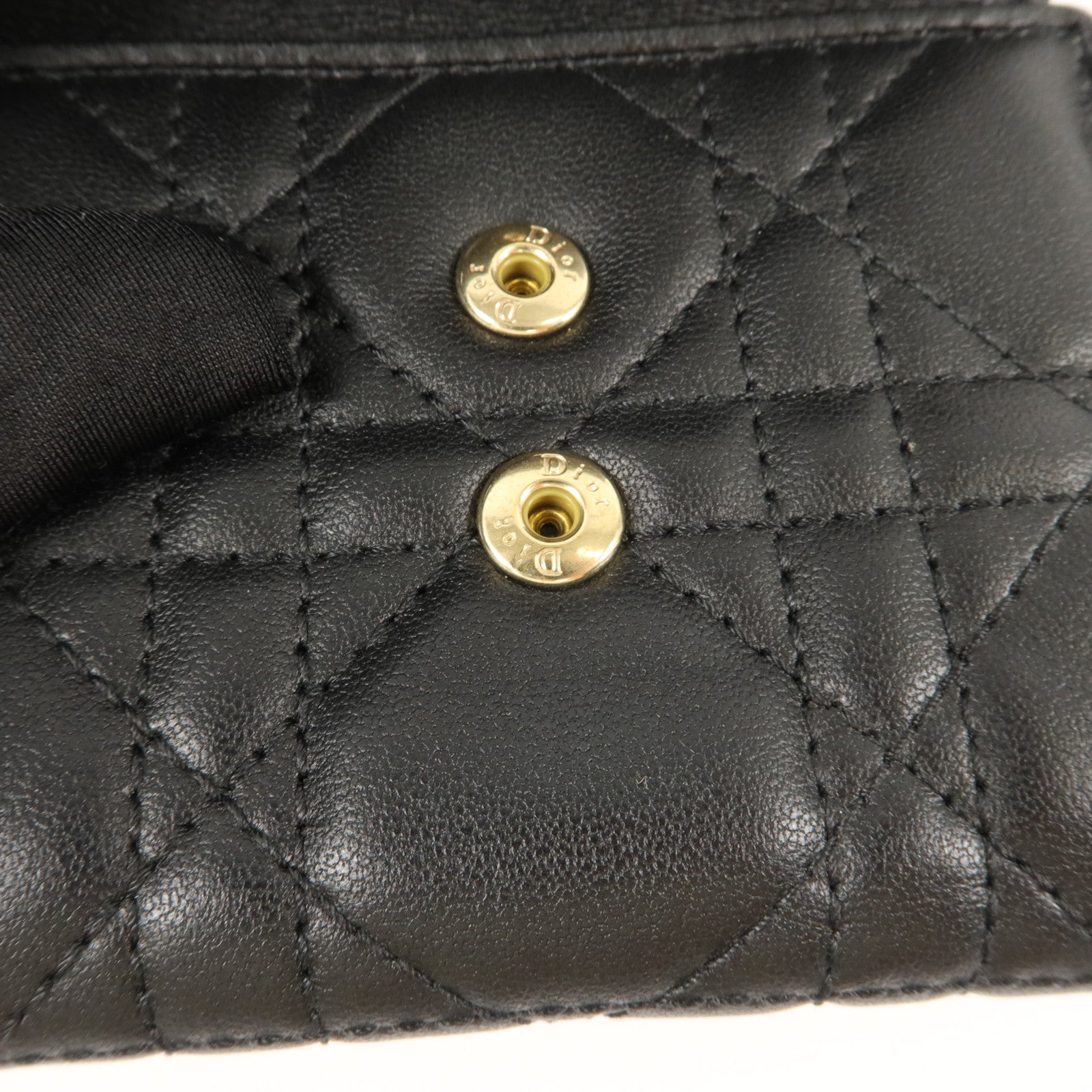 Dior 羊皮皮革Mini Lady Dior Gardenia Wallet錢包