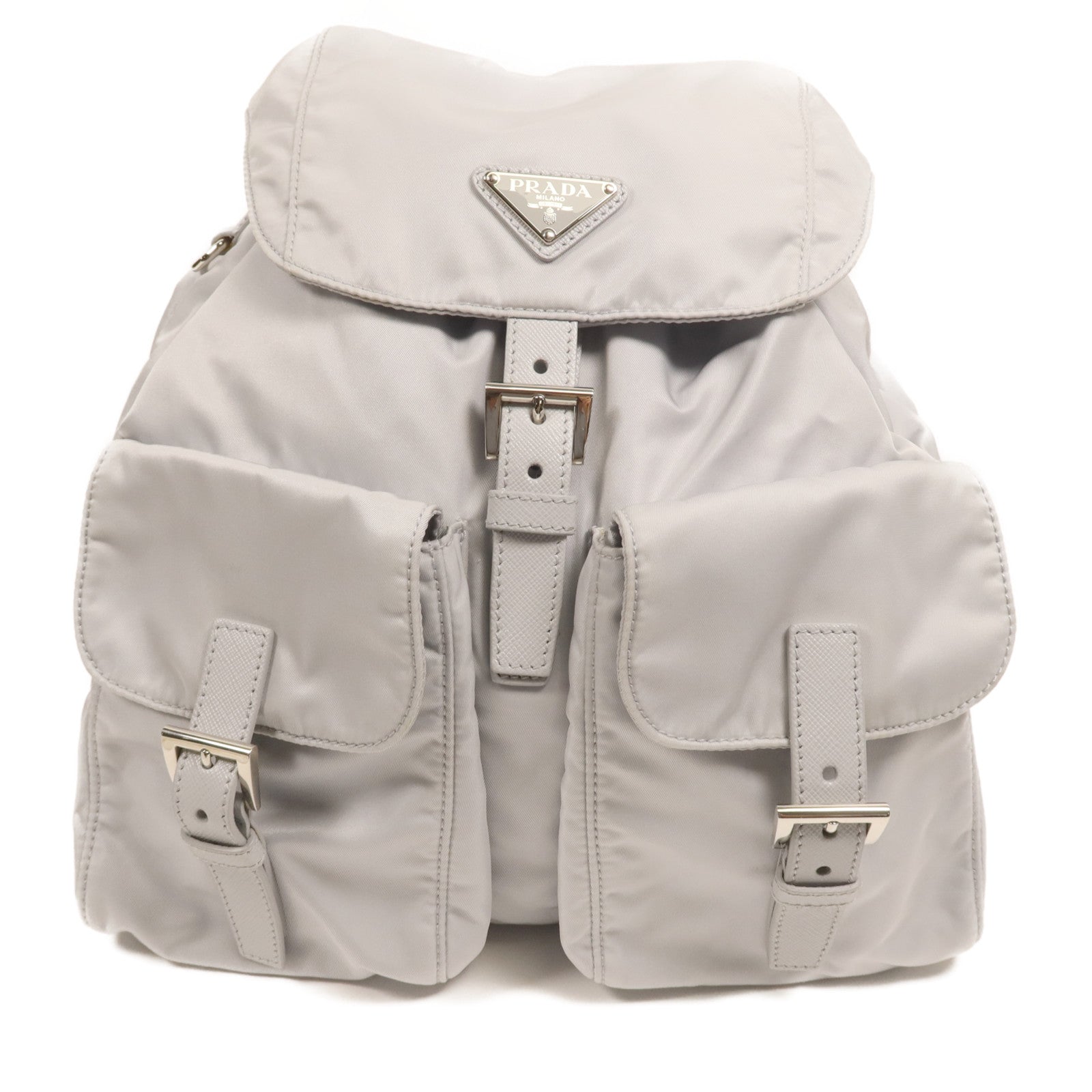 PRADA 尼龍Backpack銀扣背包
