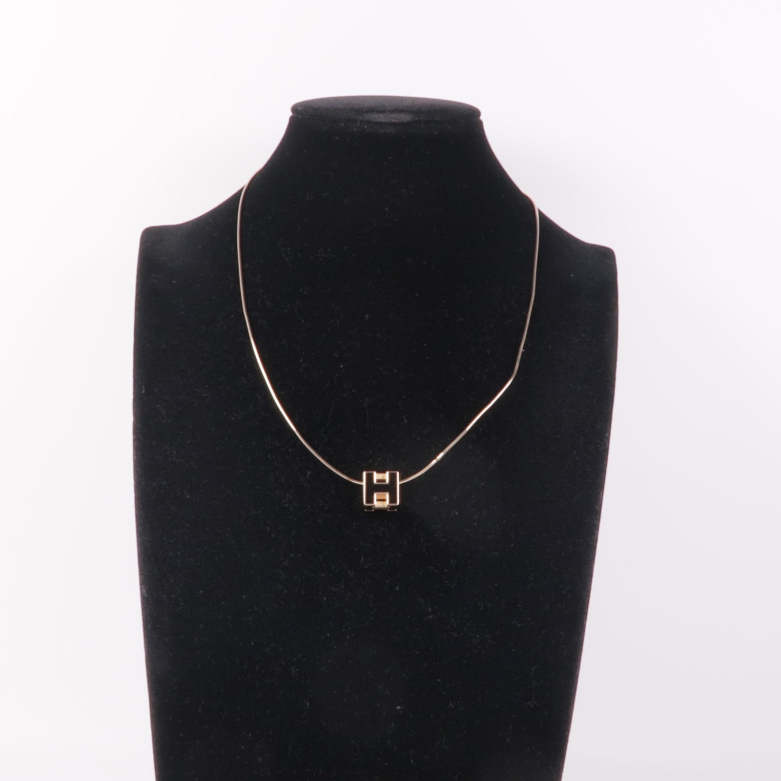 HERMES 金屬Cube d'H (H Cube) Necklace項鏈
