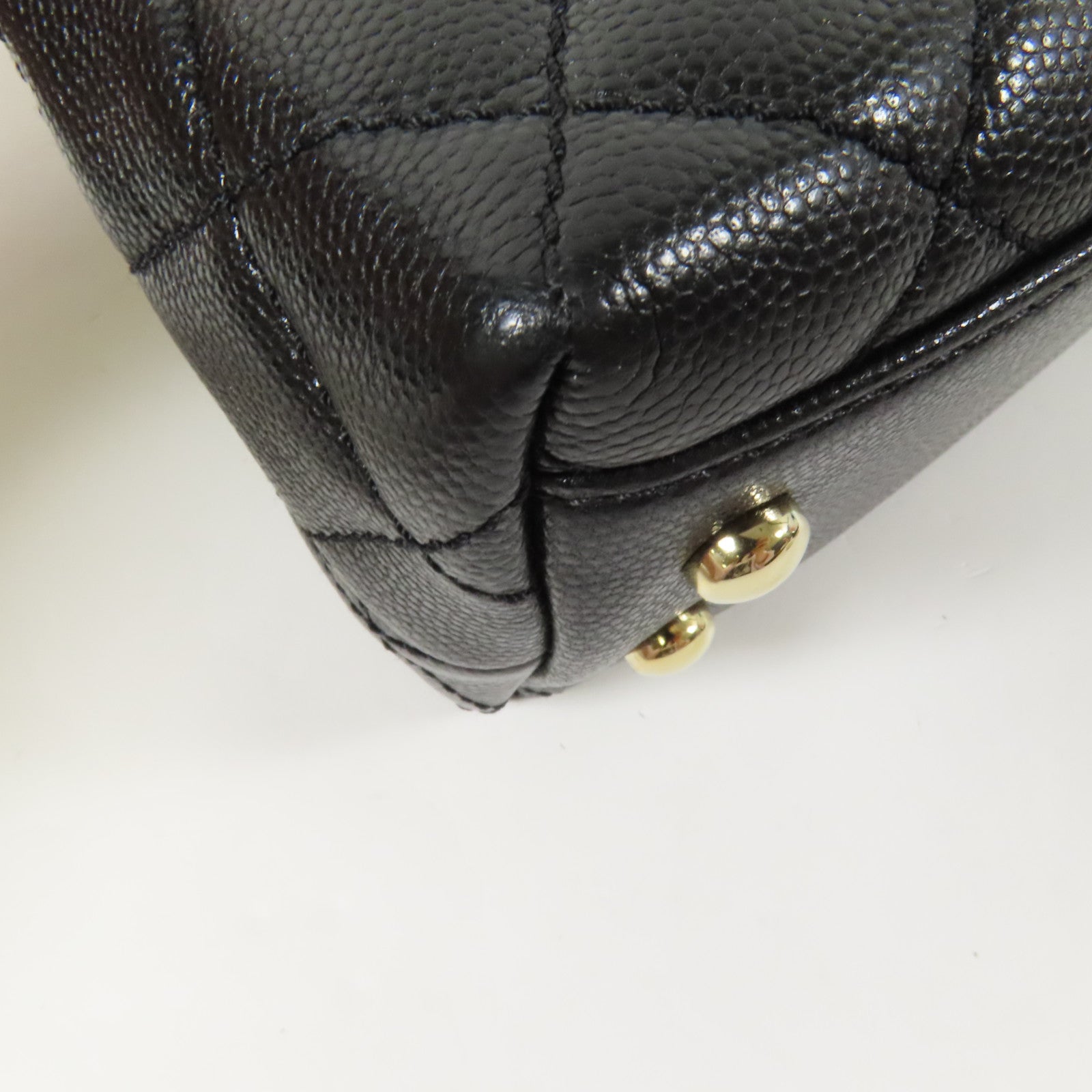 CHANEL 牛皮皮革Coco Handle Small金扣手挽肩背兩用袋