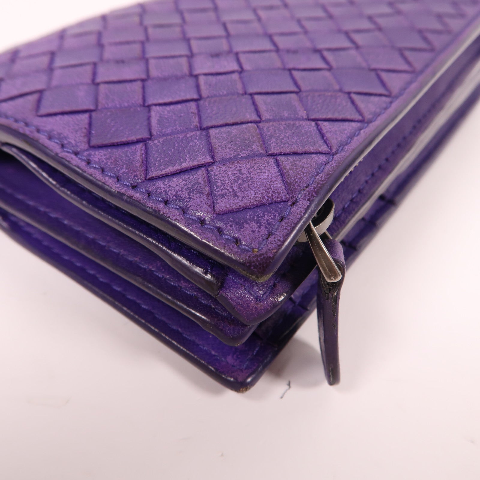 BOTTEGA VENETA 織紋皮革Wallet錢包紫色