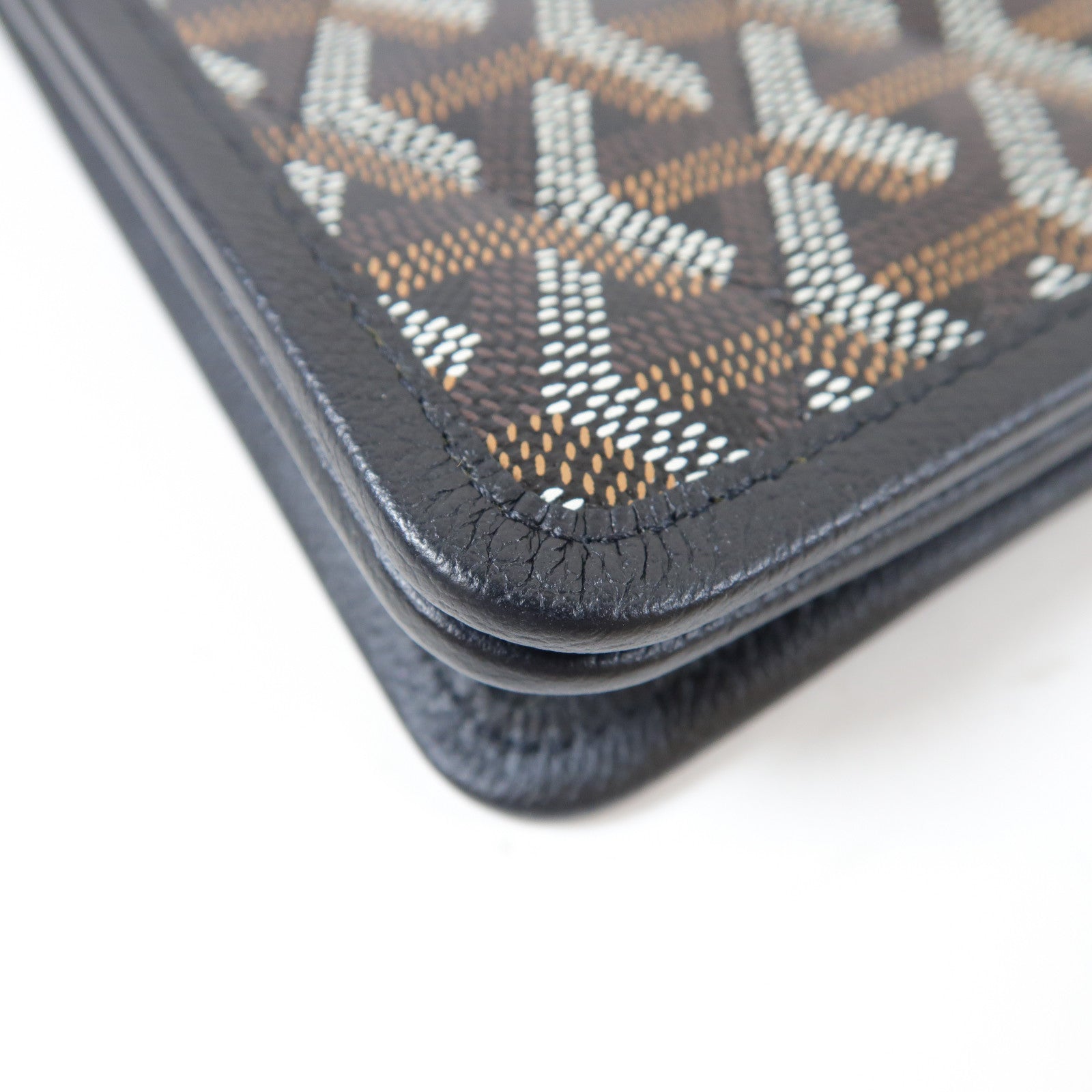 GOYARD 【激減優惠】塗層帆布Alexandre III銀扣鏈帶肩背袋黑色