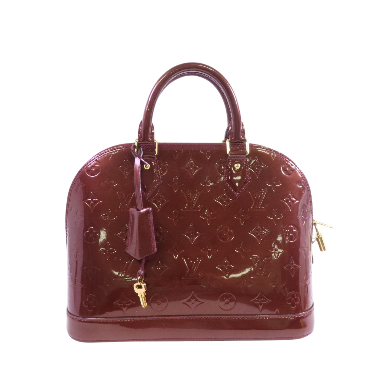 LOUIS VUITTON Monogram Vernis Alma PM Hand Bag金扣手挽袋