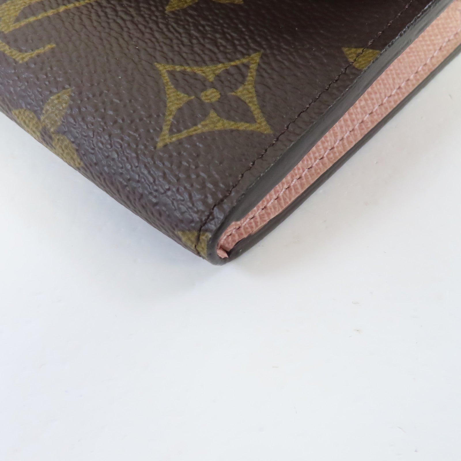 LOUIS VUITTON Monogram Emilie金扣長錢包啡色