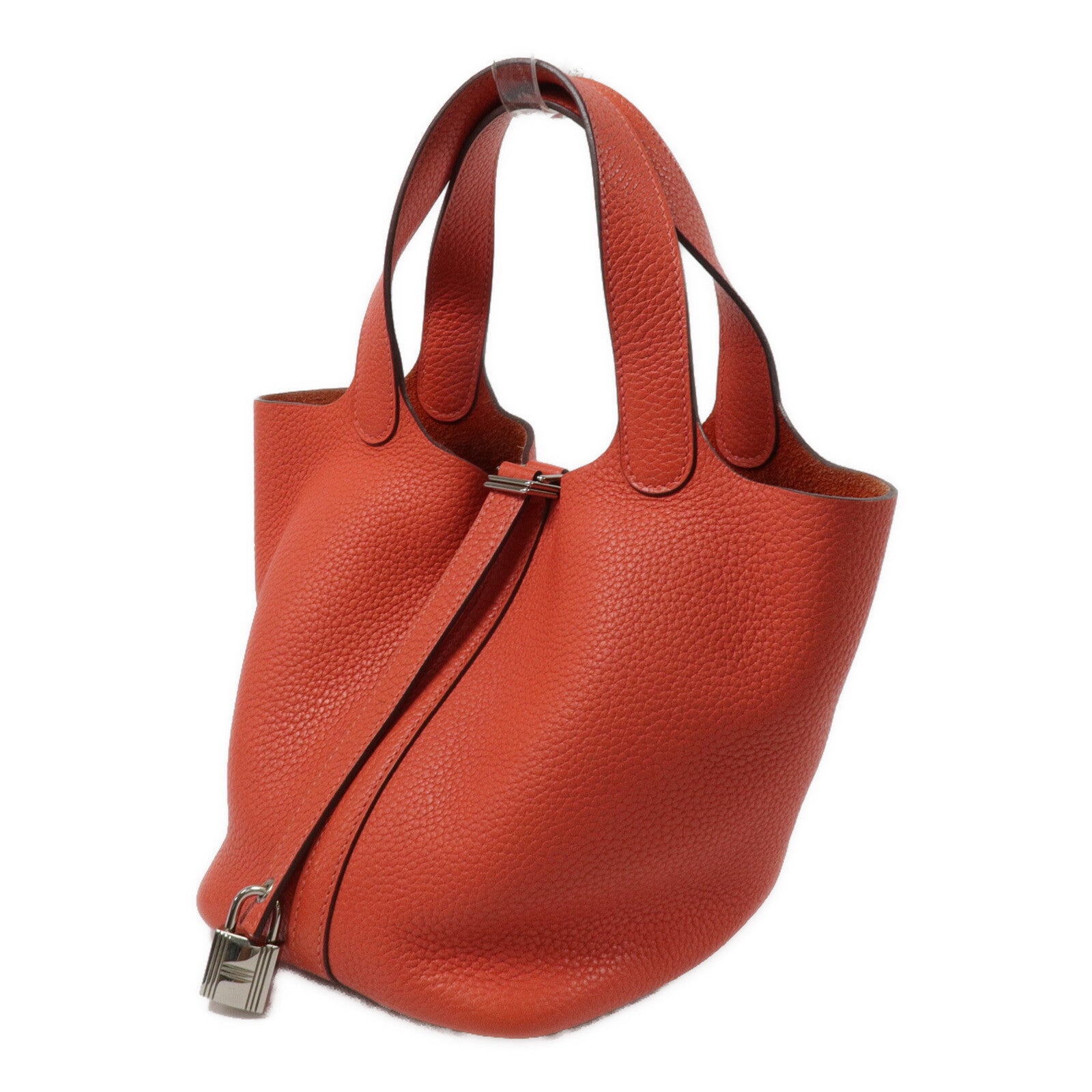 HERMES Clemence皮革Picotin PM手挽袋Bougainvillier