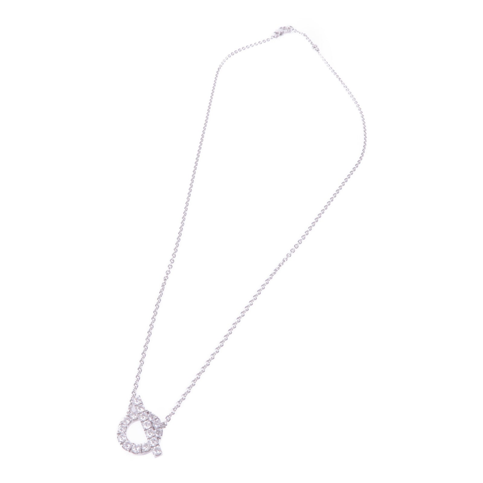 HERMES 18K白金Finesse Pendant鑽石項鍊