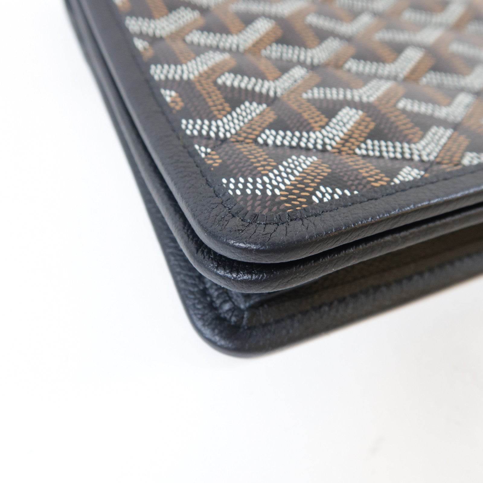 GOYARD 【激減優惠】塗層帆布Alexandre III銀扣鏈帶肩背袋黑色