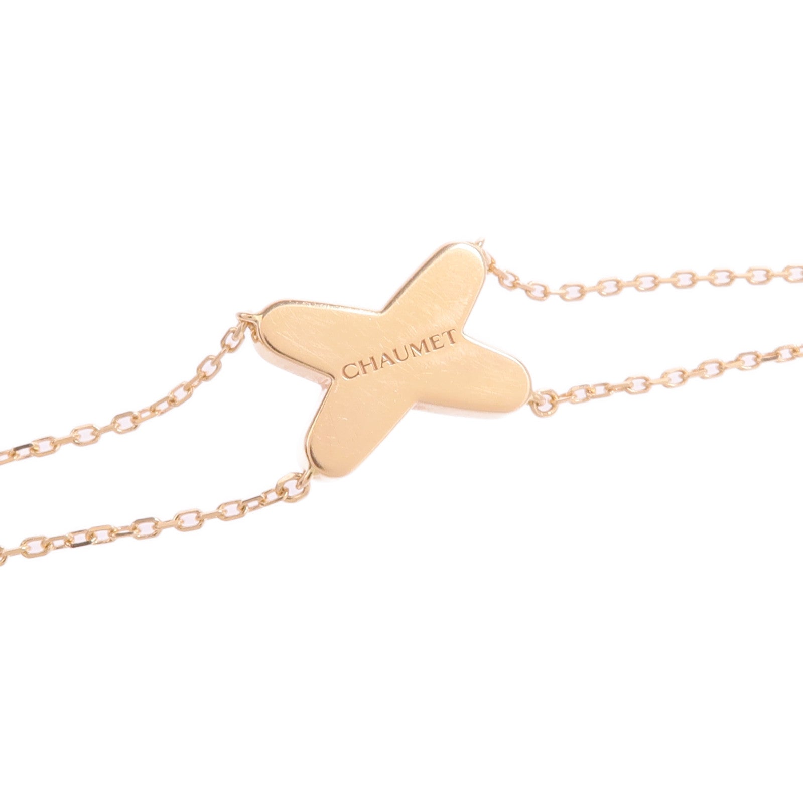 Chaumet 18K玫瑰金Jeux De Liens鑽石手鏈