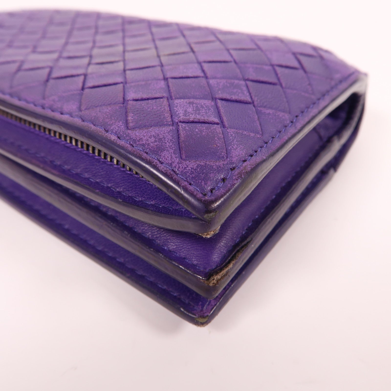 BOTTEGA VENETA 織紋皮革Wallet錢包紫色