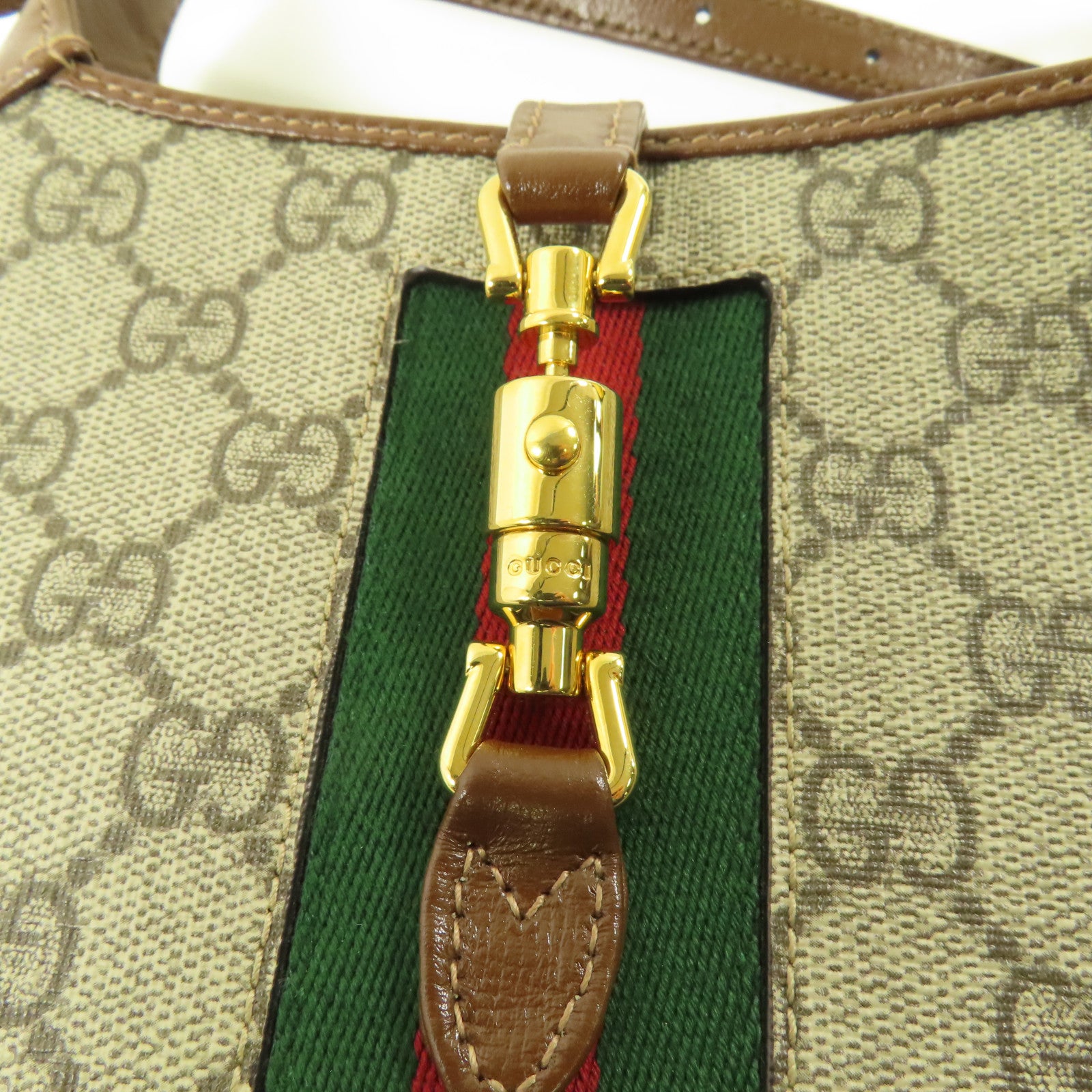 GUCCI 塗層帆布Jackie 1961 Mini金扣肩背袋