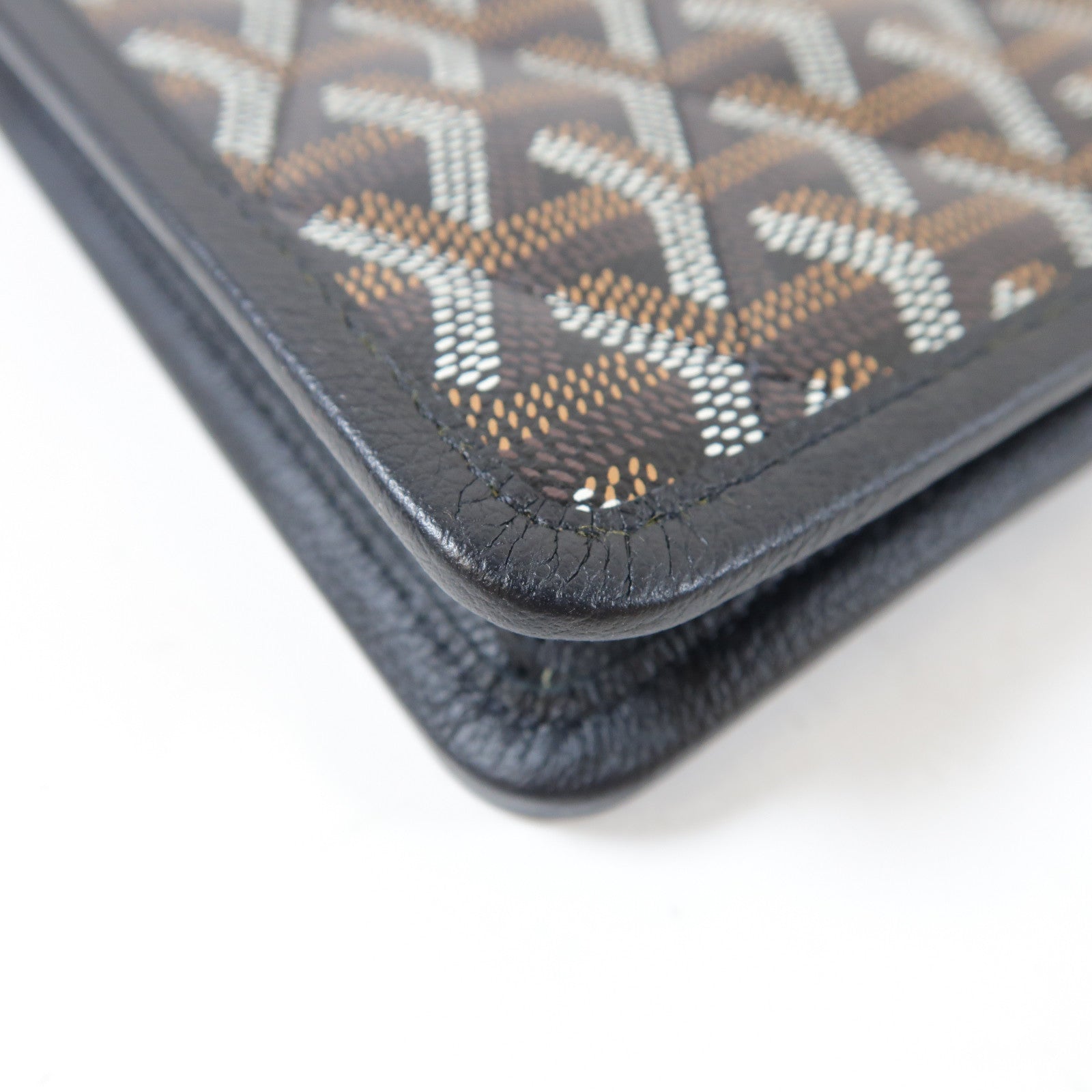 GOYARD 【激減優惠】塗層帆布Alexandre III銀扣鏈帶肩背袋黑色