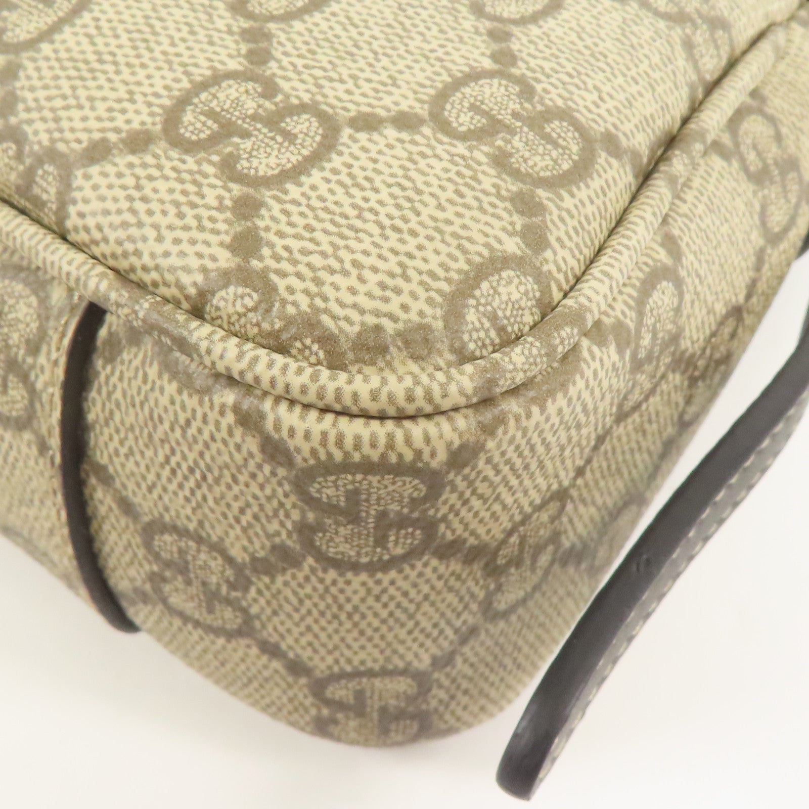 GUCCI 塗層帆布Shoulder Bag金扣手挽肩背兩用袋