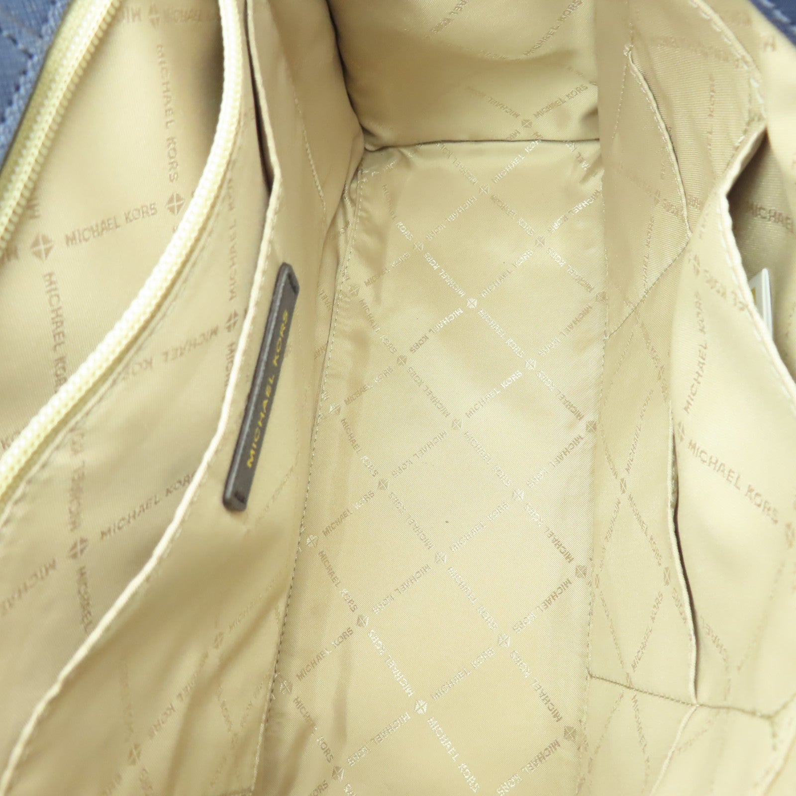 Michael Kors 【激減優惠】牛皮皮革Shoulder Bag金扣手挽肩背兩用袋藍色