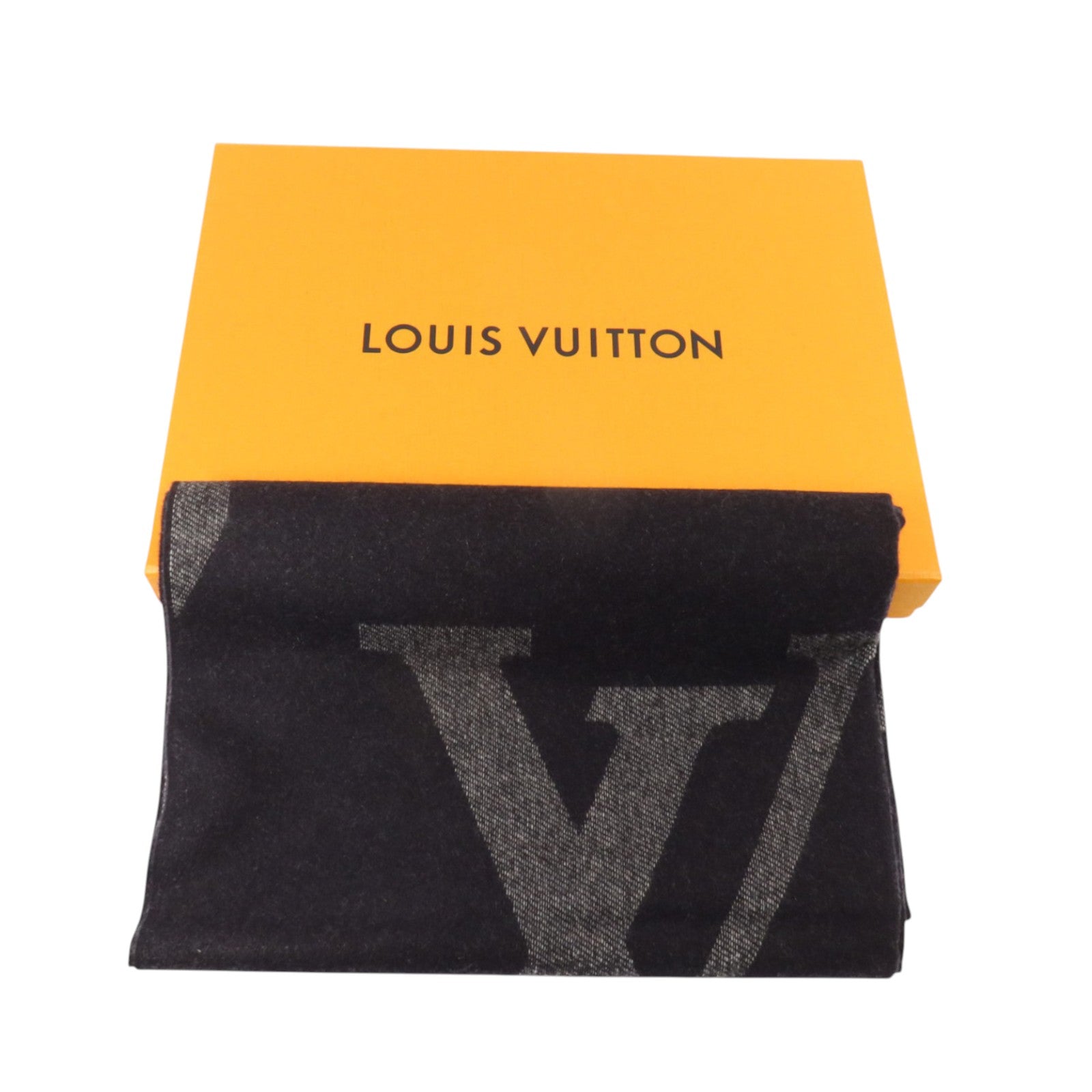 LOUIS VUITTON 羊絨Monogram Giant Scarf圍巾