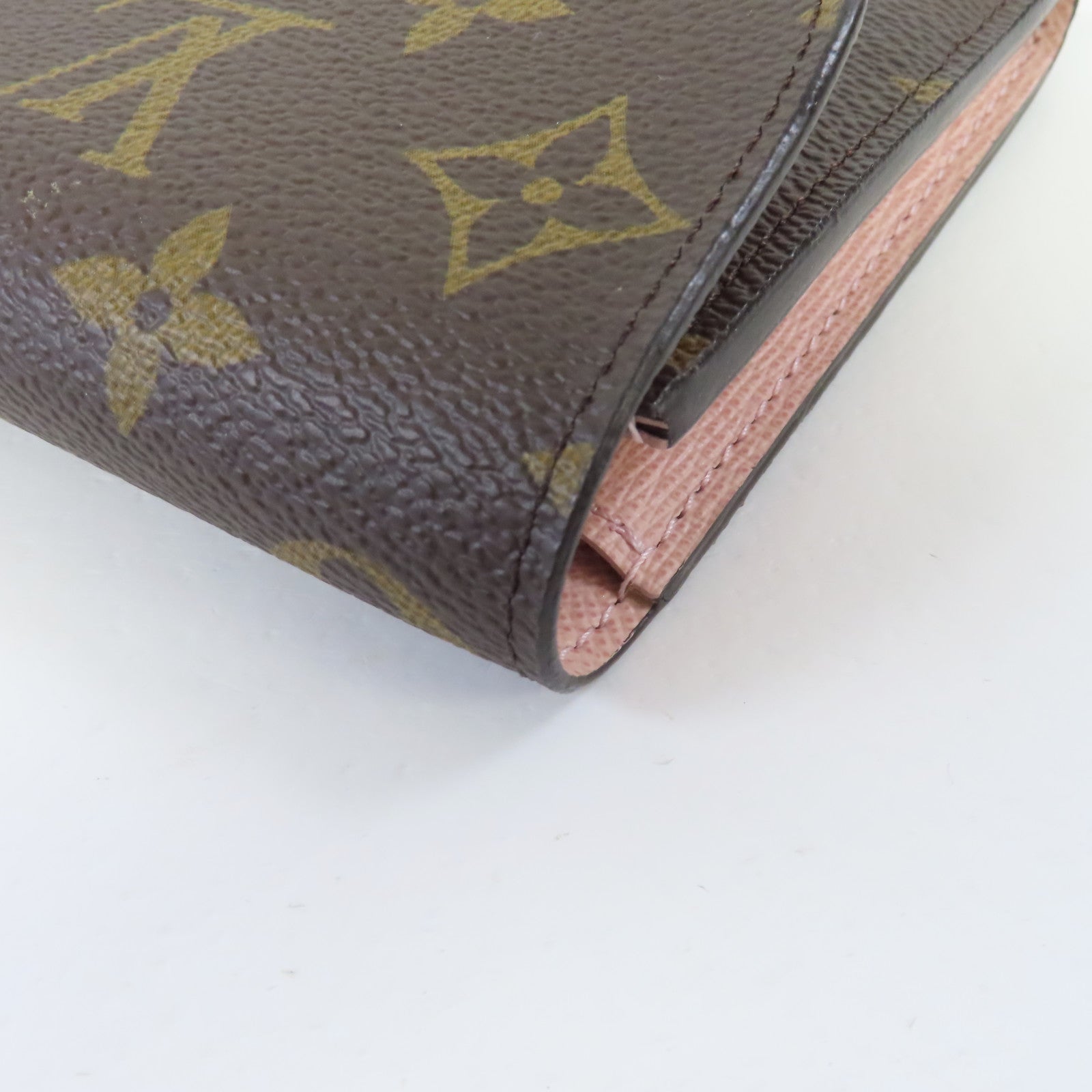LOUIS VUITTON Monogram Emilie金扣長錢包啡色