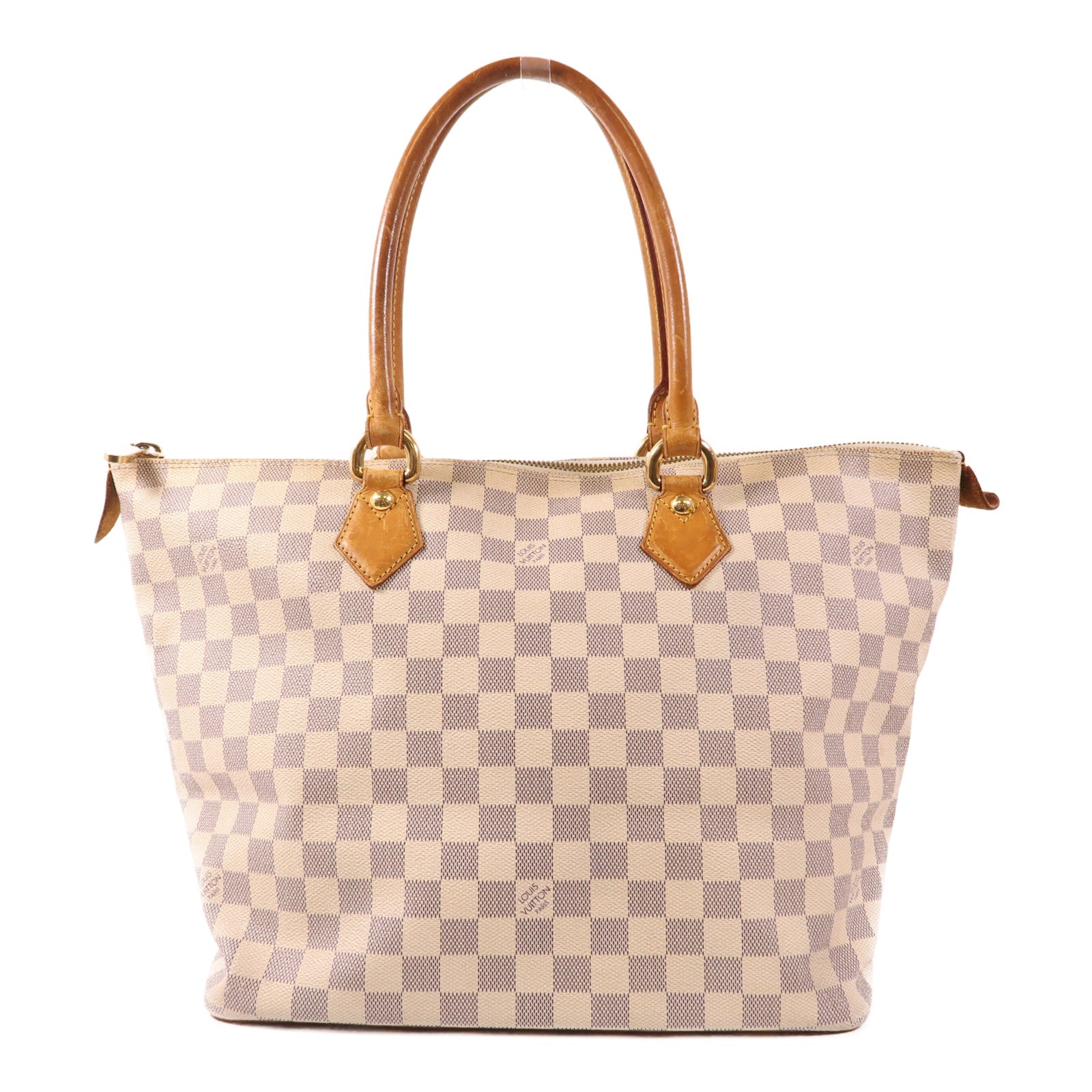 LOUIS VUITTON LV GHW Saleya MM Shoulder Bag N51185 Damier Azur White