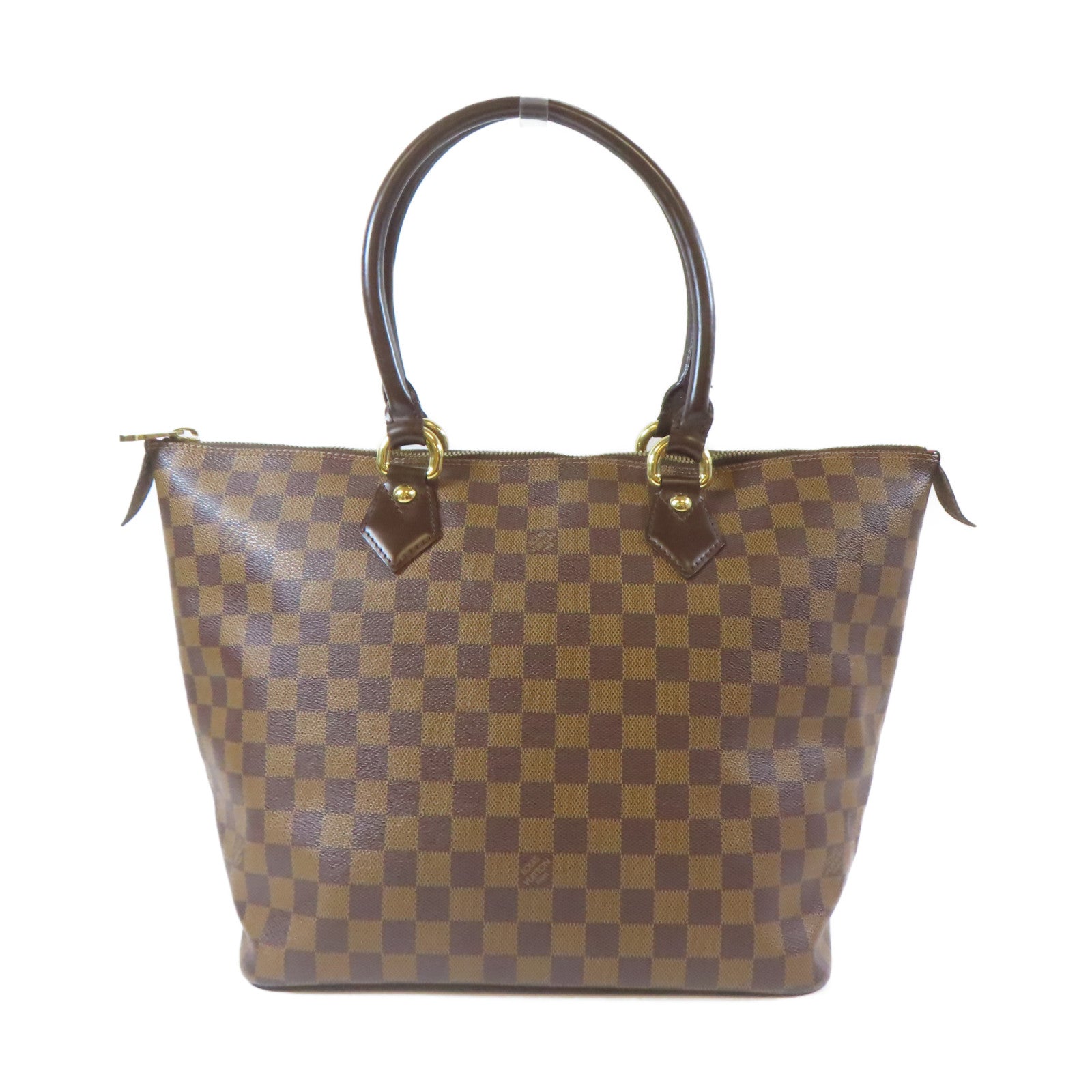 LOUIS VUITTON 【激減優惠】Damier Saleya MM金扣肩背袋啡色