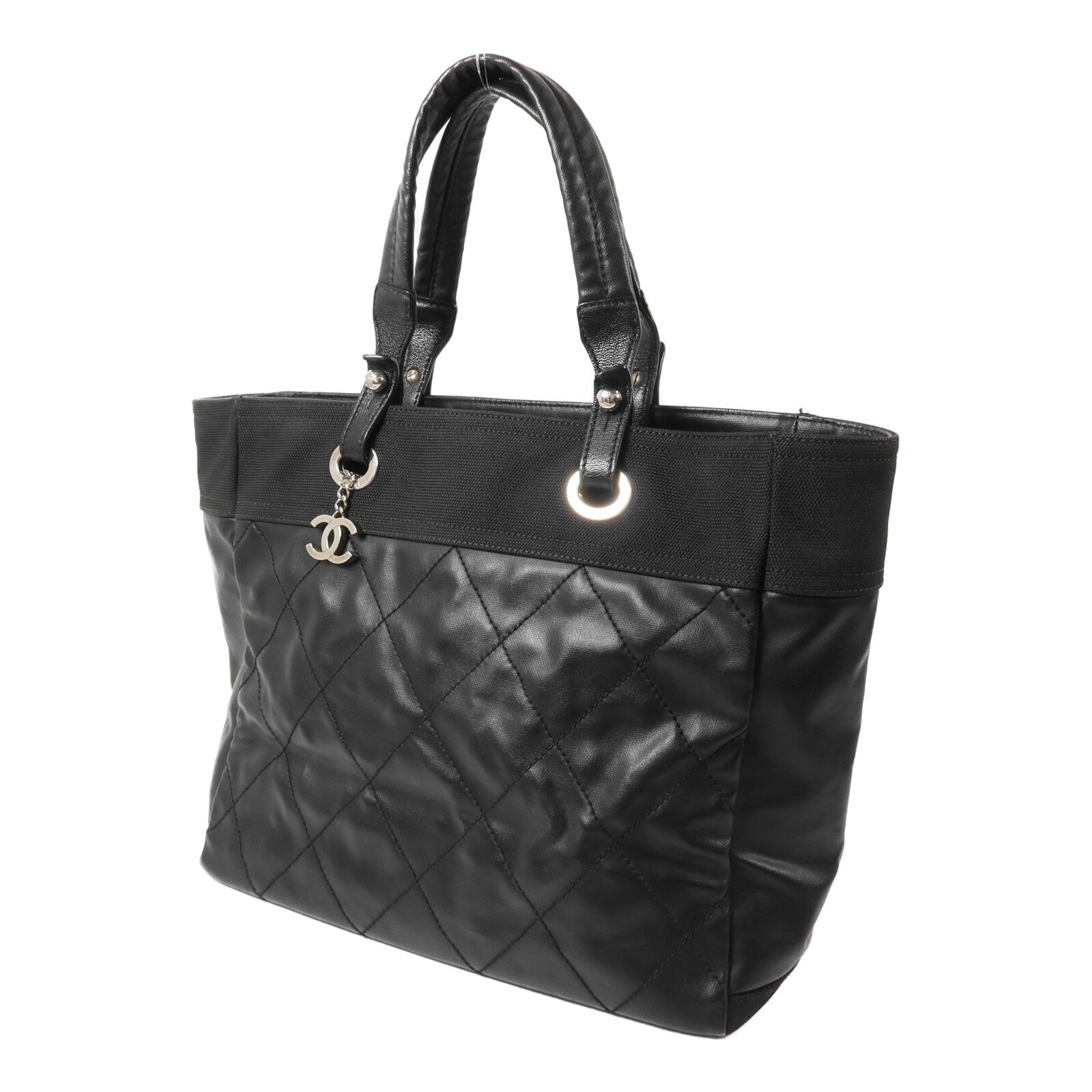 CHANEL 牛皮皮革/塗層帆布Paris Biarritz Tote手挽袋