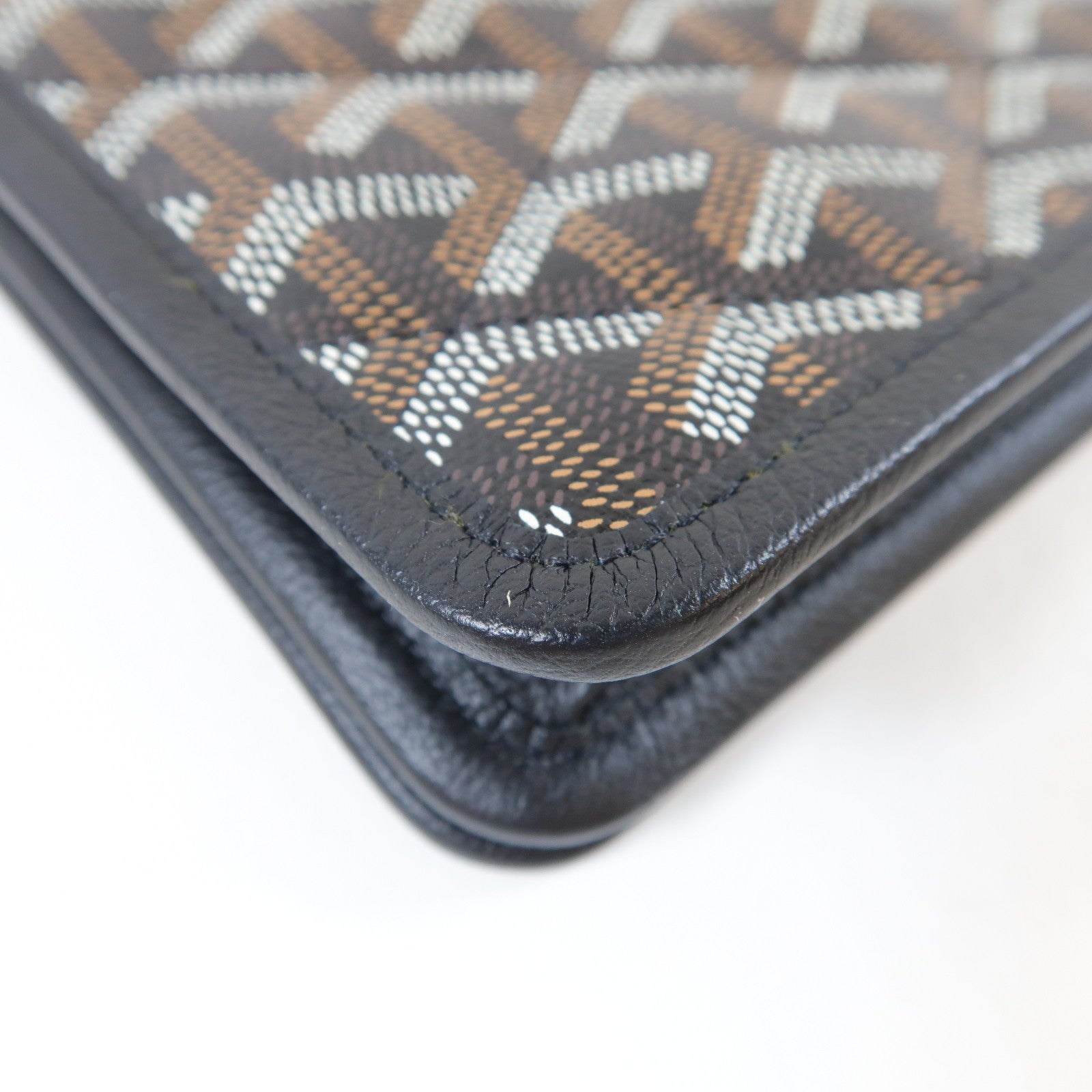 GOYARD 【激減優惠】塗層帆布Alexandre III銀扣鏈帶肩背袋黑色