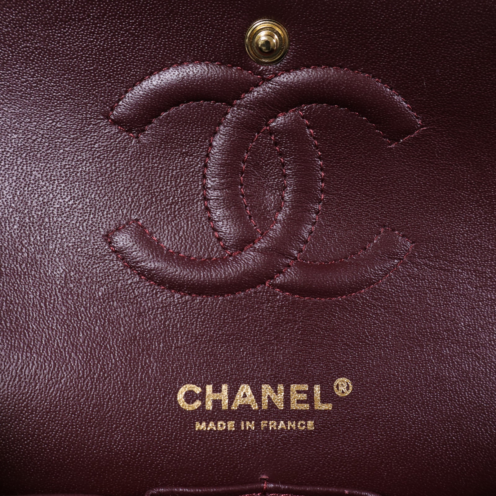 CHANEL 羊皮皮革Classic 25金扣手挽肩背兩用袋