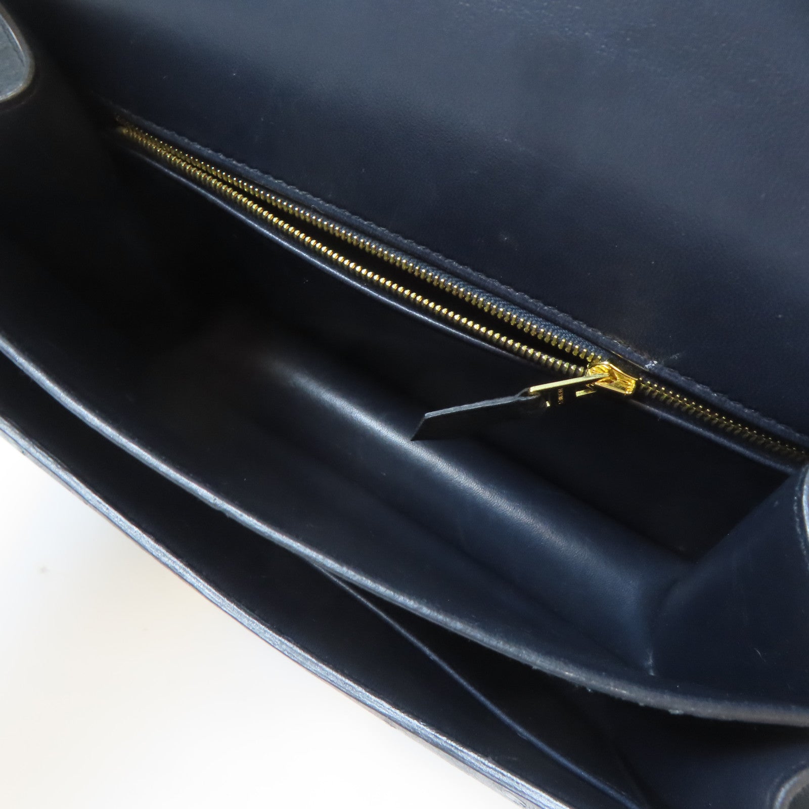 HERMES 【Hermes Fair】鴕鳥皮革Constance 24金扣肩背袋深綠色