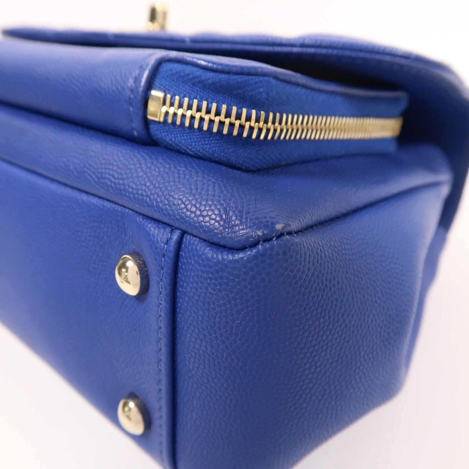 CHANEL 牛皮皮革Business Affinity金扣鏈帶手挽肩背兩用袋