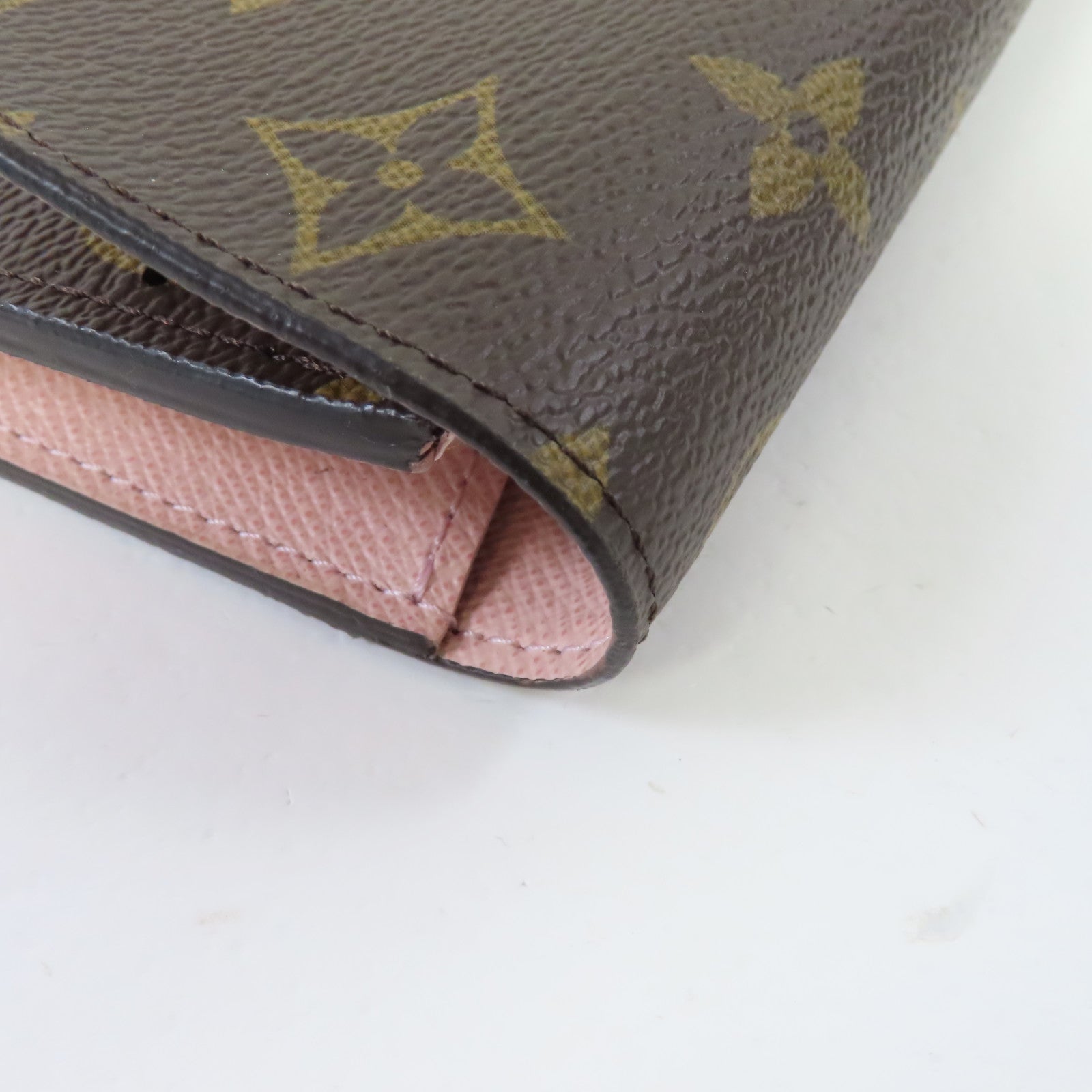 LOUIS VUITTON Monogram Emilie金扣長錢包啡色