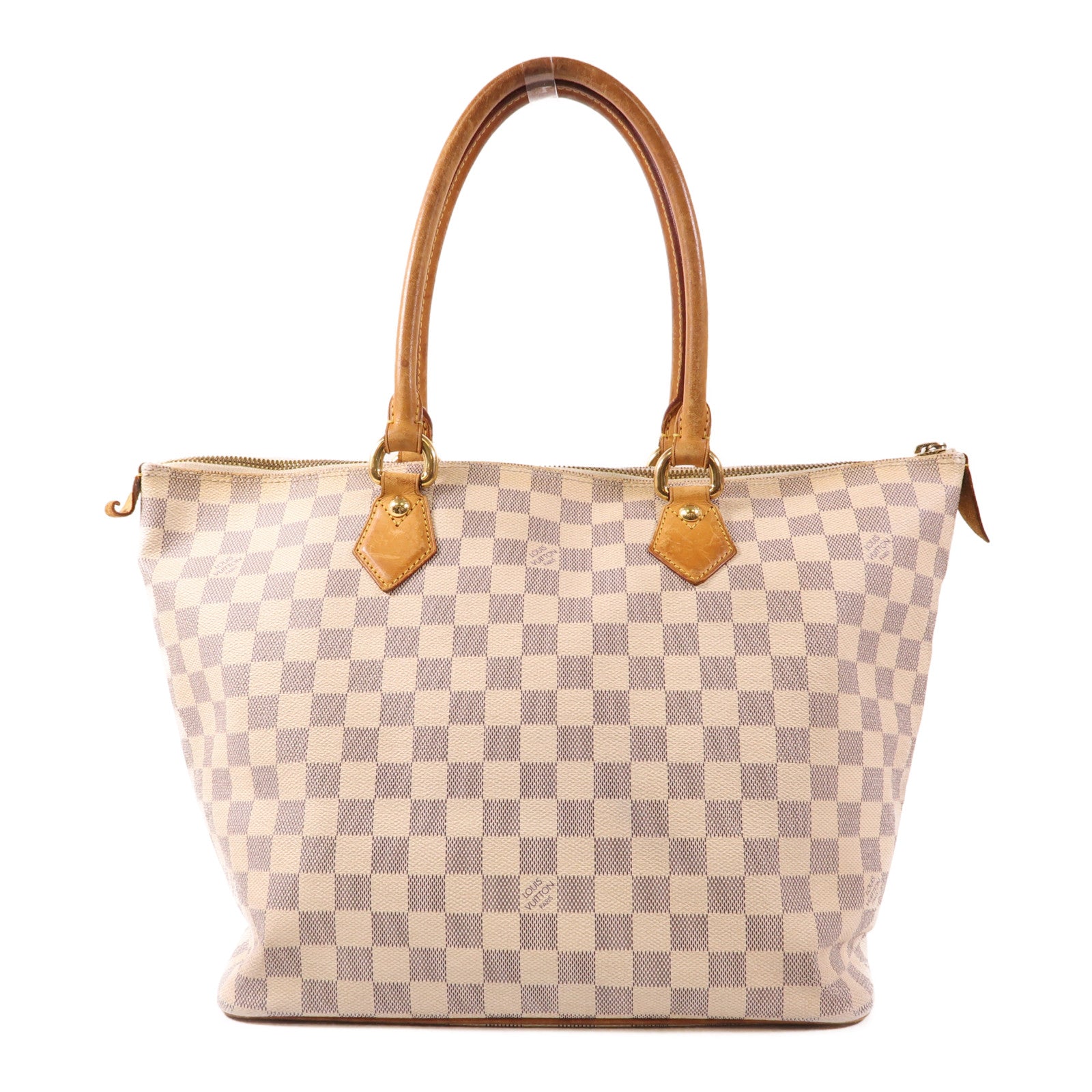 LOUIS VUITTON LV GHW Saleya MM Shoulder Bag N51185 Damier Azur White