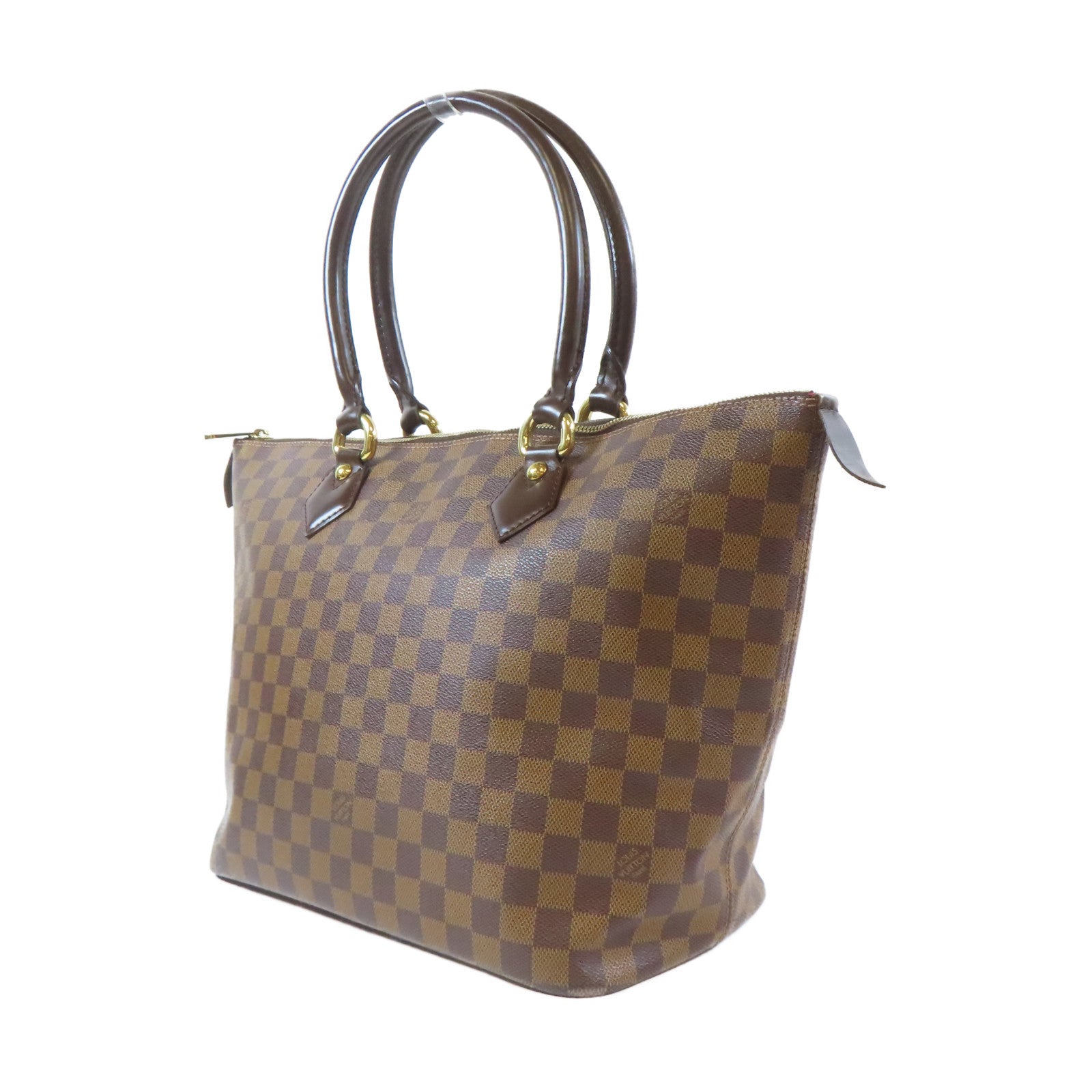 LOUIS VUITTON 【激減優惠】Damier Saleya MM金扣肩背袋啡色