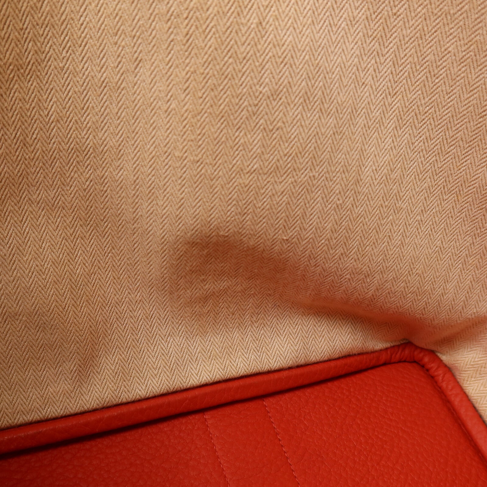 HERMES Clemence皮革Garden Party PM手挽袋Rouge Tomate