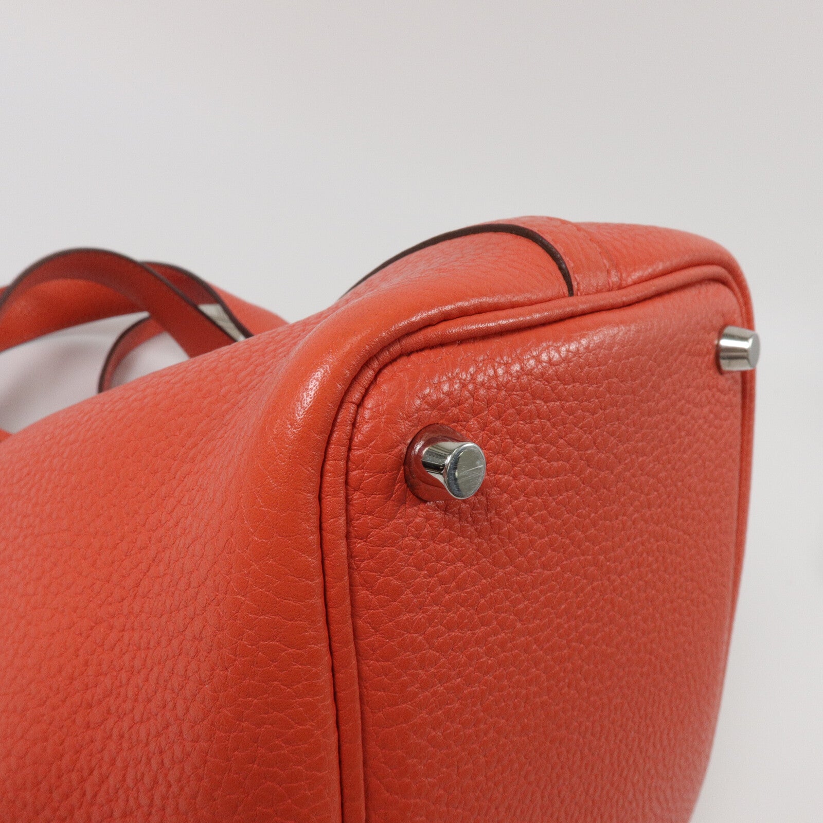 HERMES Clemence皮革Picotin PM手挽袋Bougainvillier